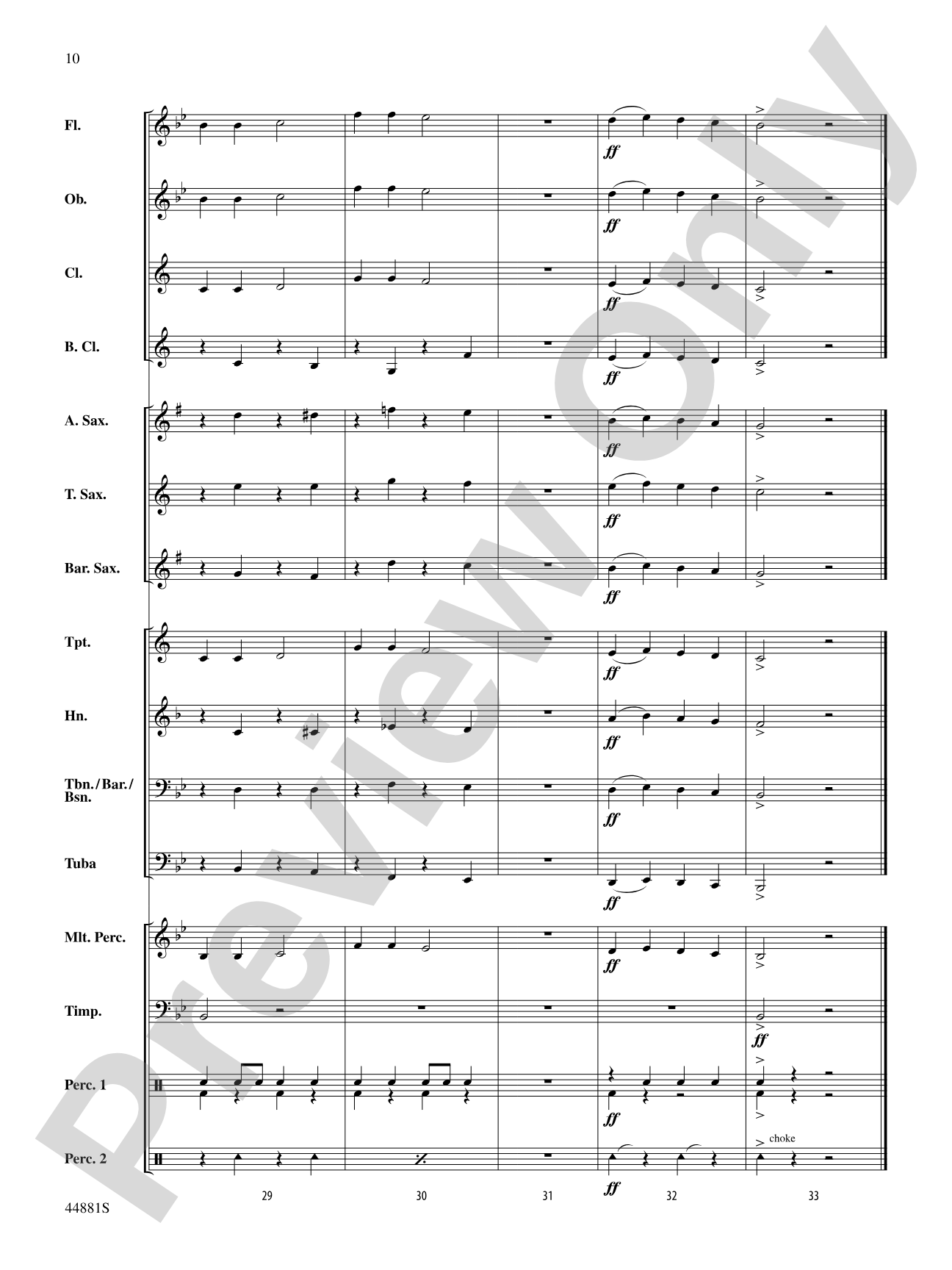 The Fox: Concert Band Conductor Score & Parts