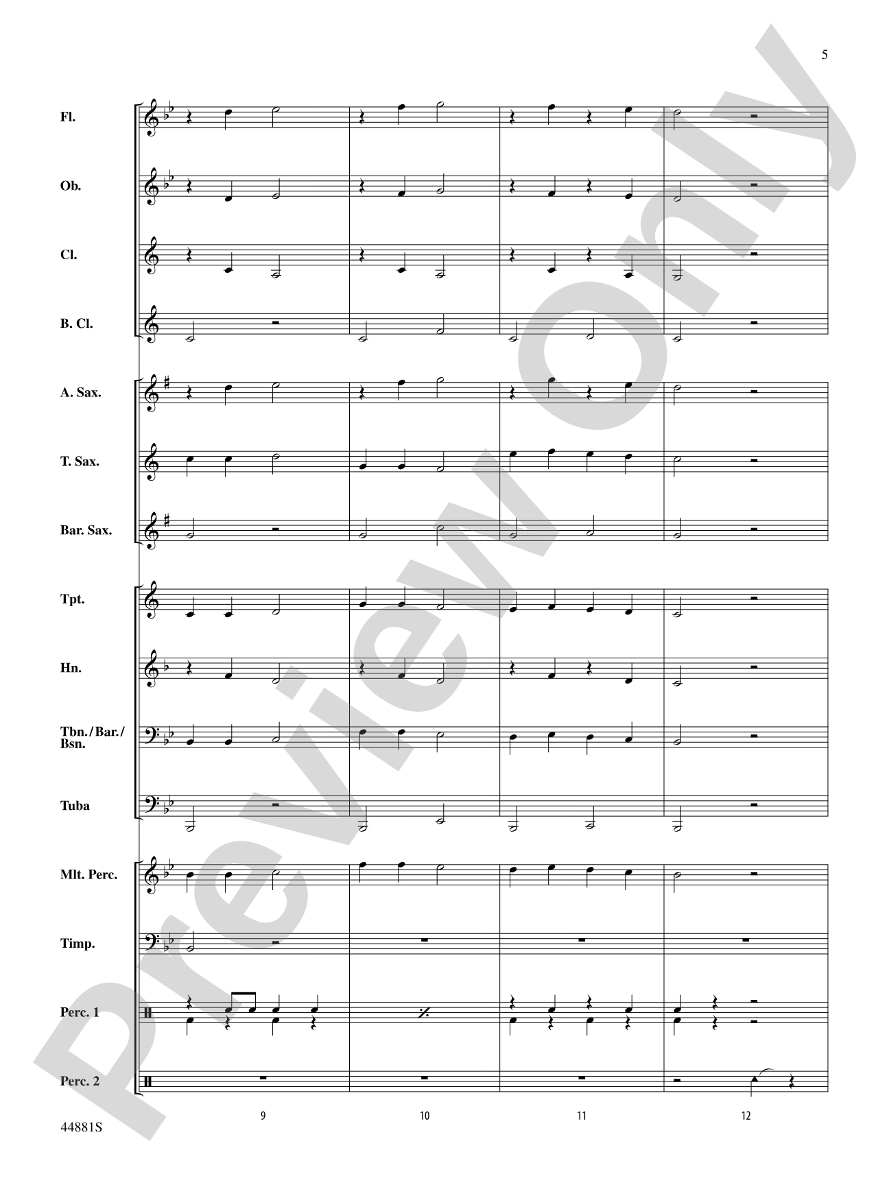 The Fox: Concert Band Conductor Score & Parts