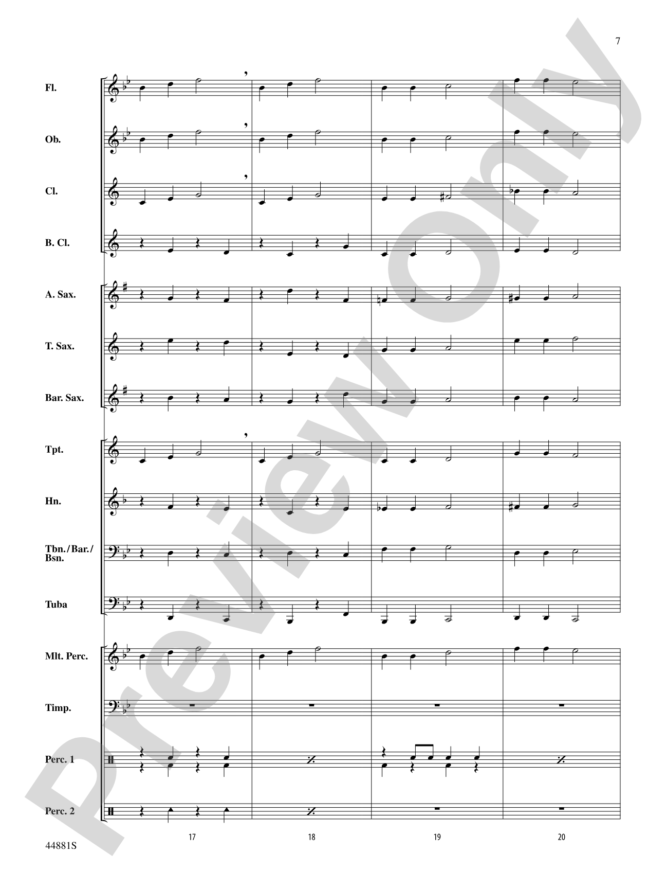 The Fox: Concert Band Conductor Score & Parts