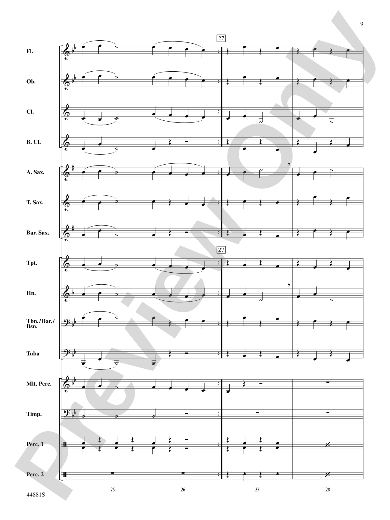 The Fox: Concert Band Conductor Score & Parts