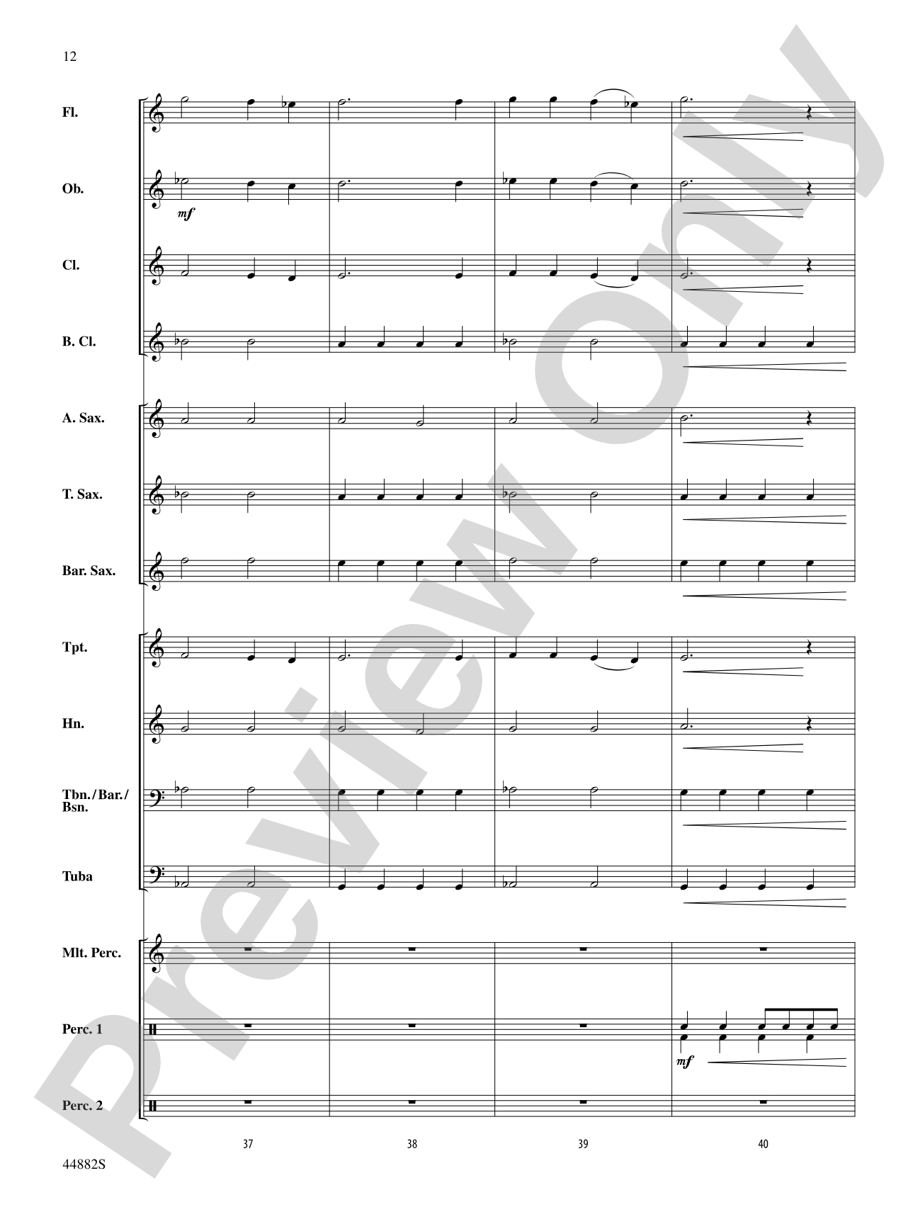 Chant de Noël: Concert Band Conductor Score & Parts