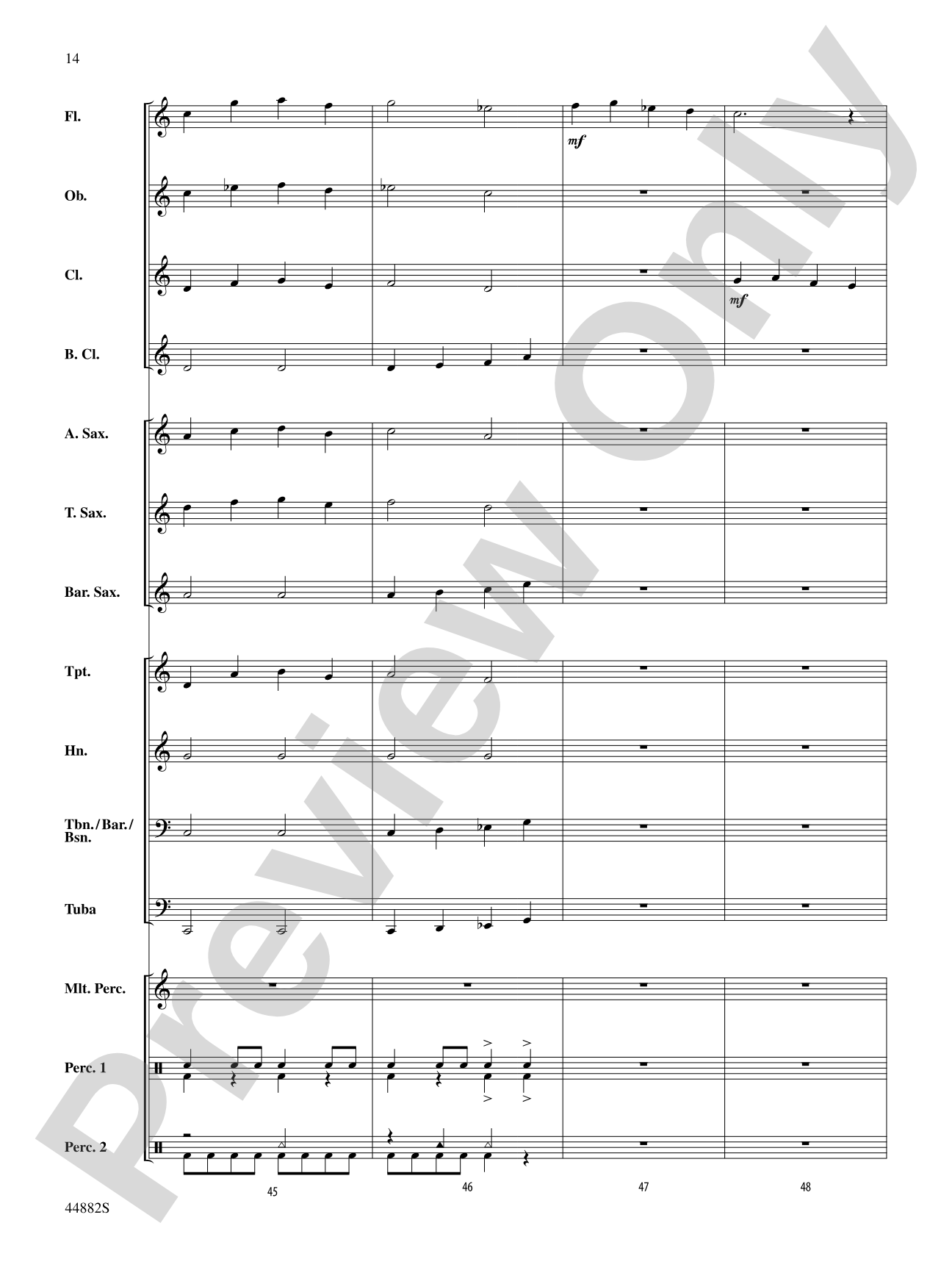 Chant de Noël: Concert Band Conductor Score & Parts