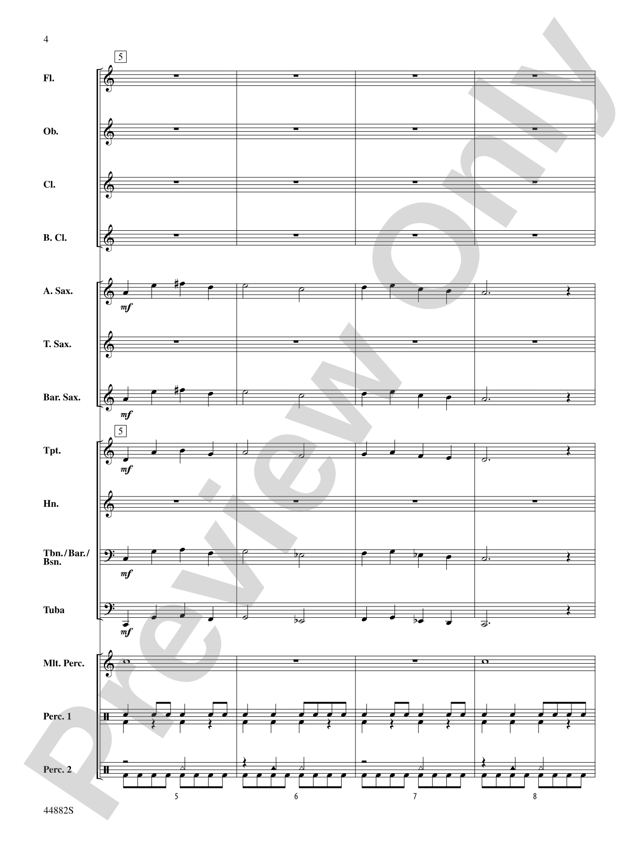 Chant de Noël: Concert Band Conductor Score & Parts