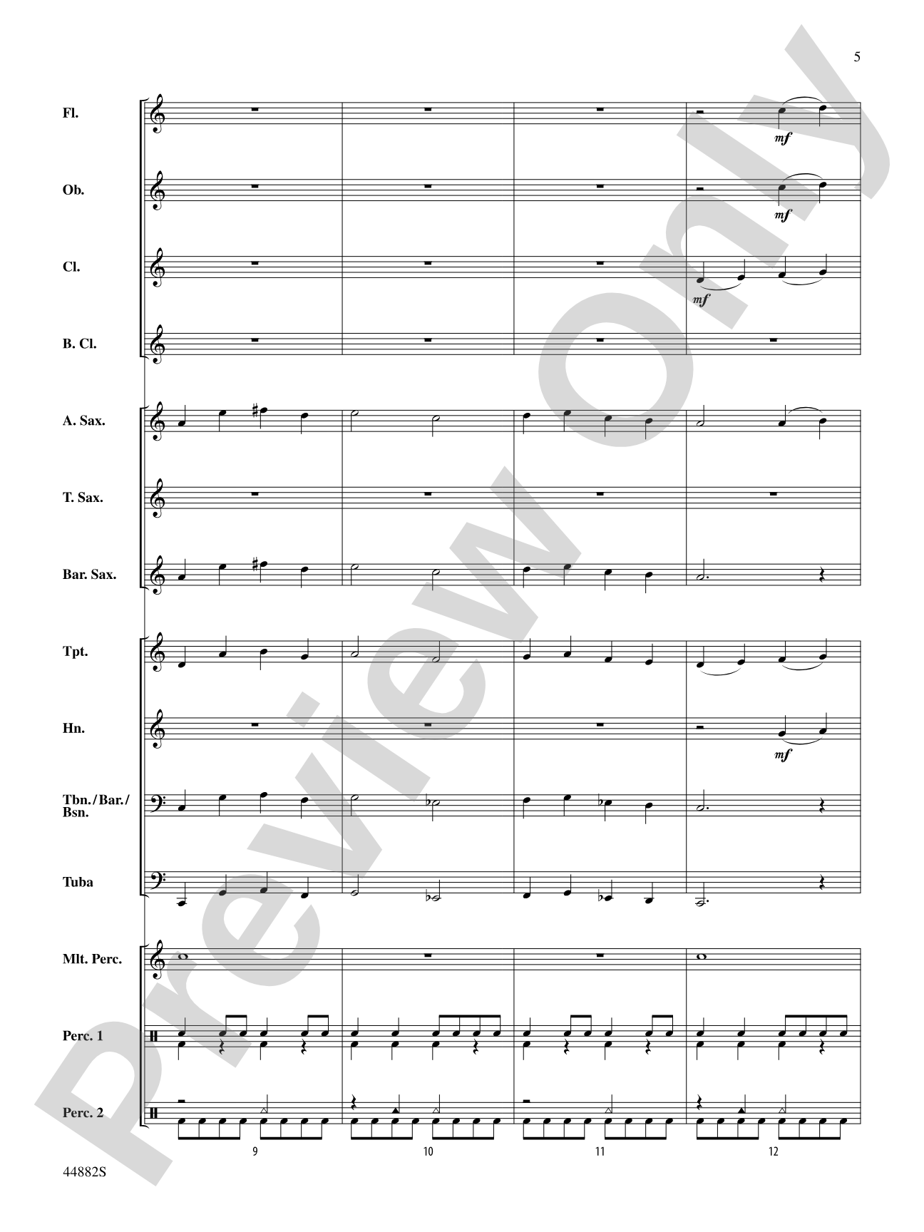 Chant de Noël: Concert Band Conductor Score & Parts