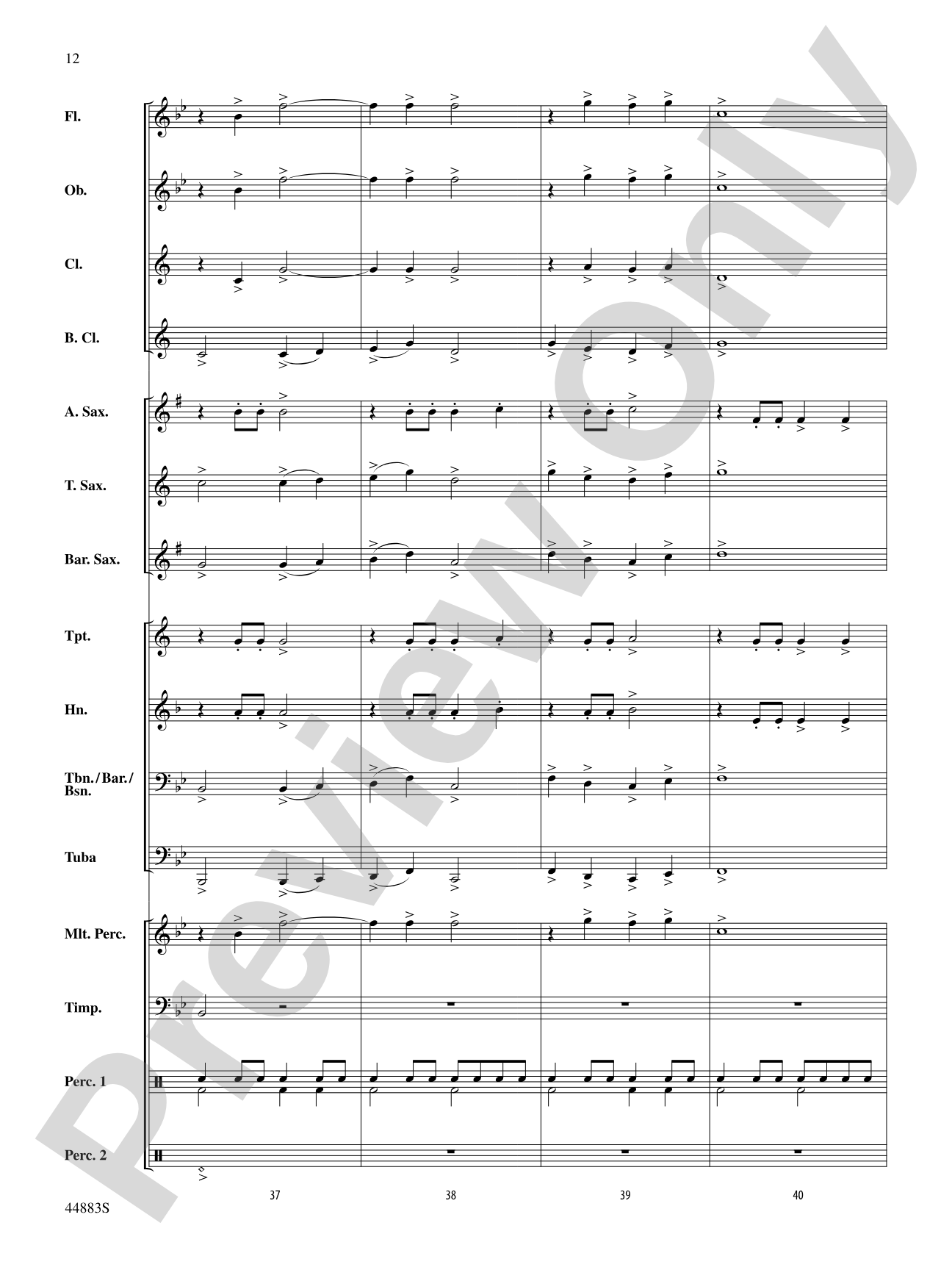 Heritage and Reflection: Concert Band Conductor Score & Parts