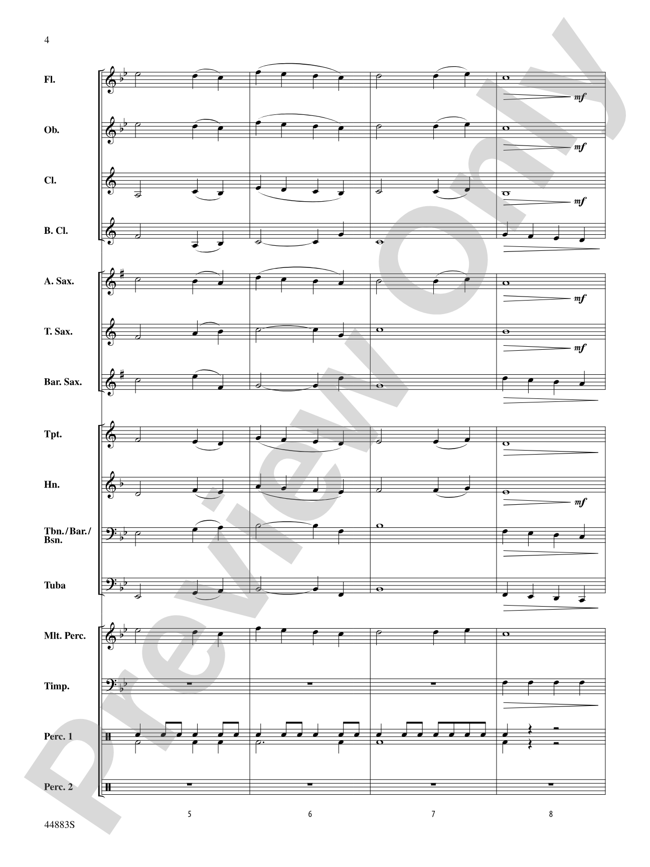 Heritage and Reflection: Concert Band Conductor Score & Parts