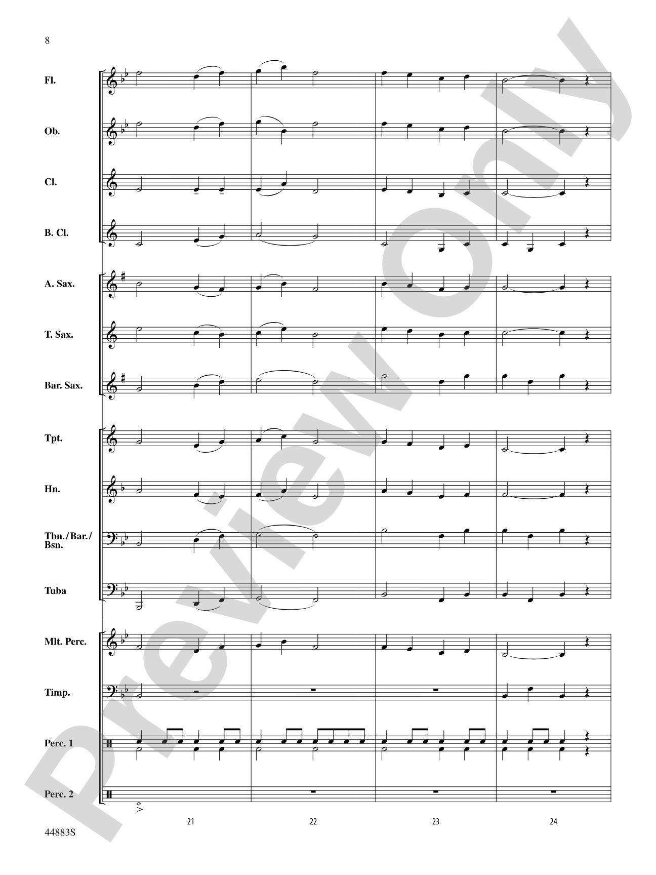 Heritage and Reflection: Concert Band Conductor Score & Parts