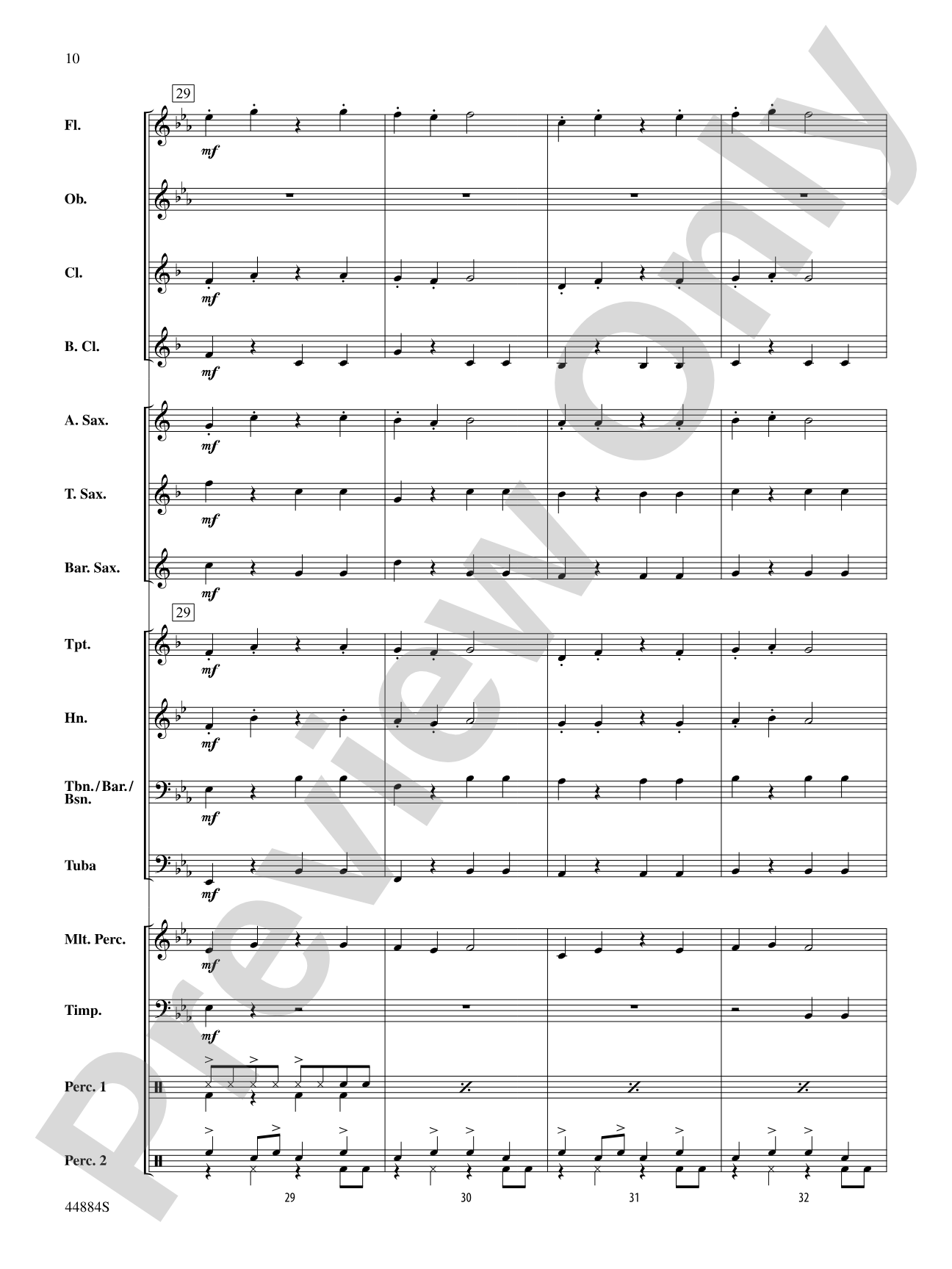 Caribbean Breeze: Concert Band Conductor Score & Parts