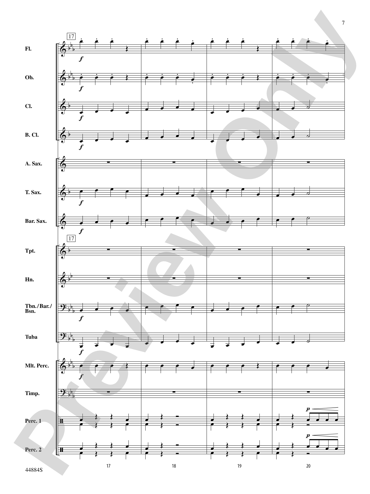 Caribbean Breeze: Concert Band Conductor Score & Parts