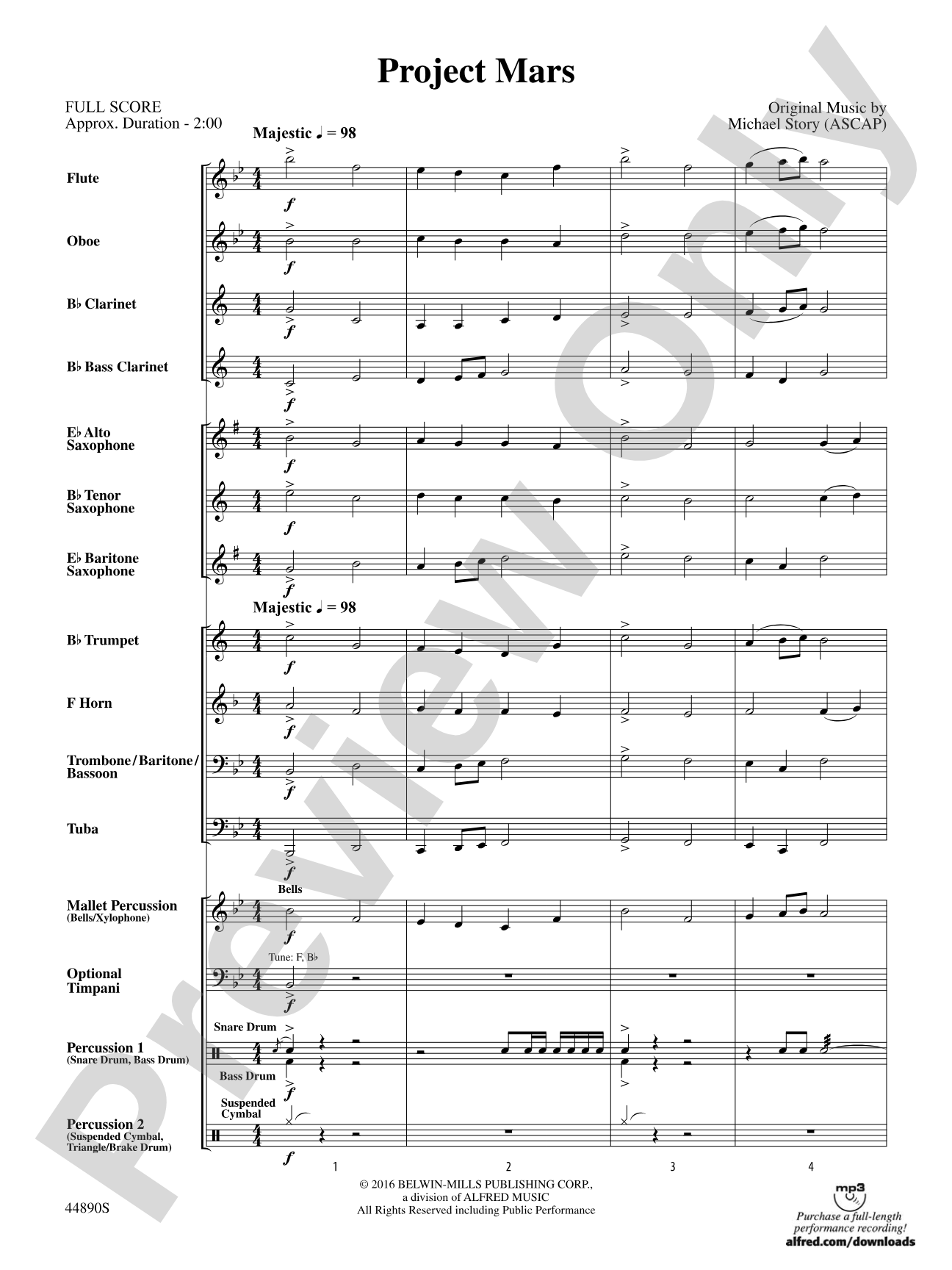 Project Mars: Concert Band Conductor Score & Parts