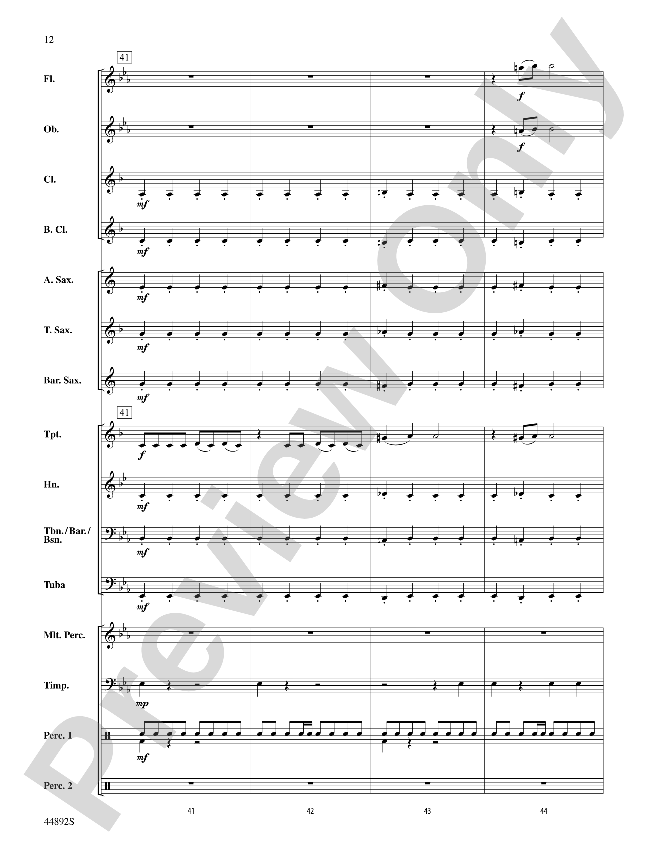 Zephyr: Concert Band Conductor Score & Parts