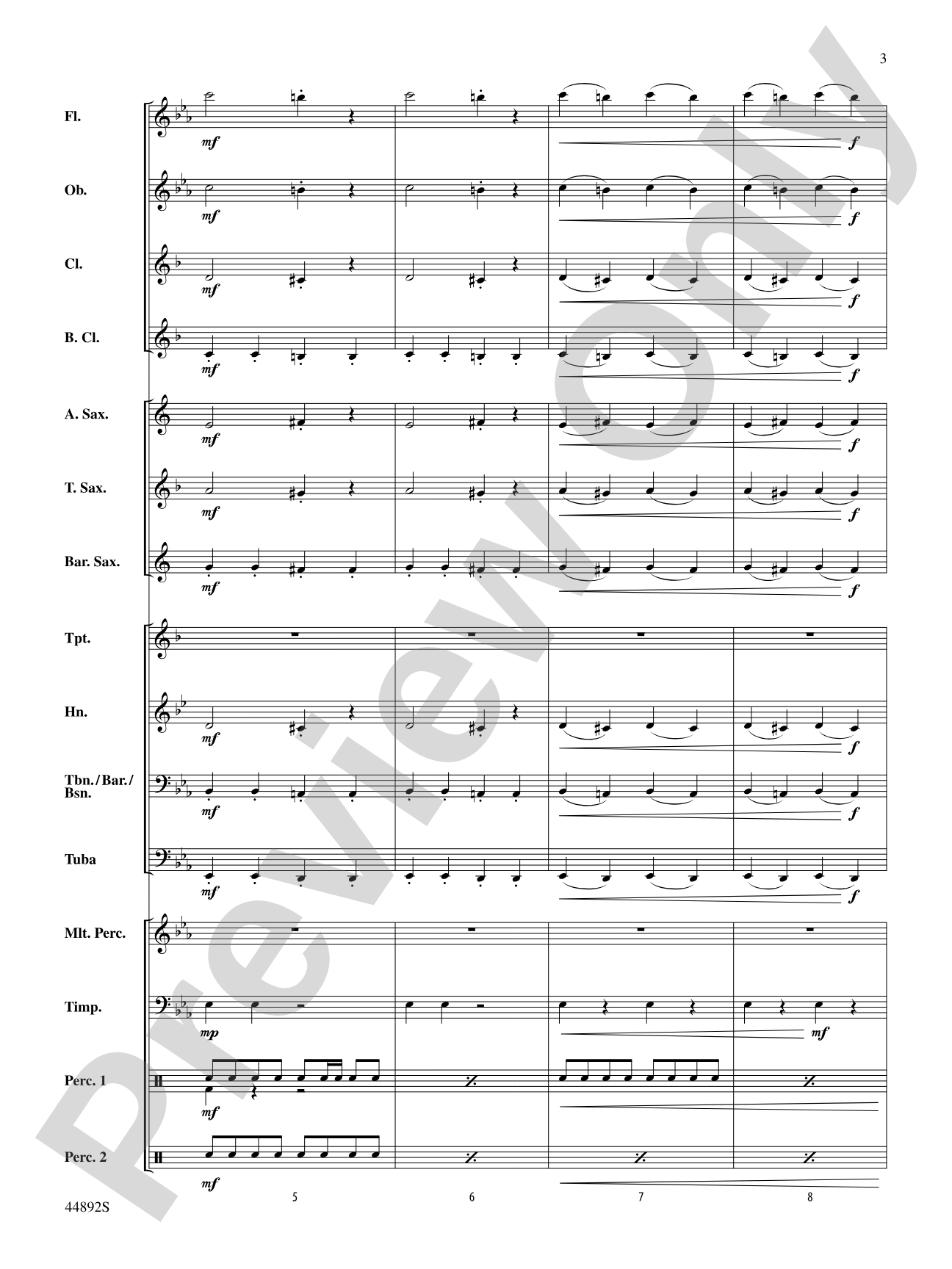 Zephyr: Concert Band Conductor Score & Parts