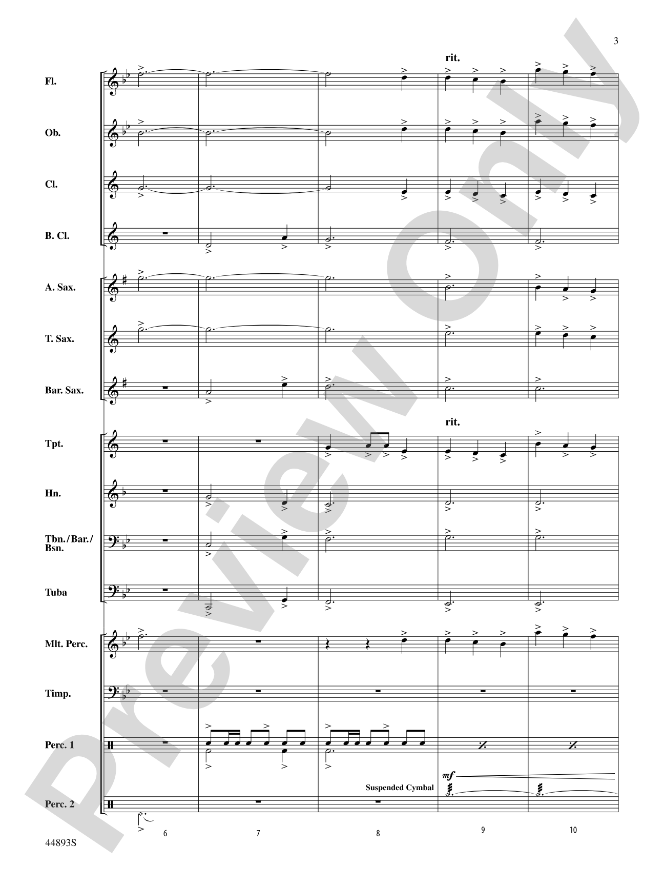 From the Yorkshire Coast: Concert Band Conductor Score & Parts