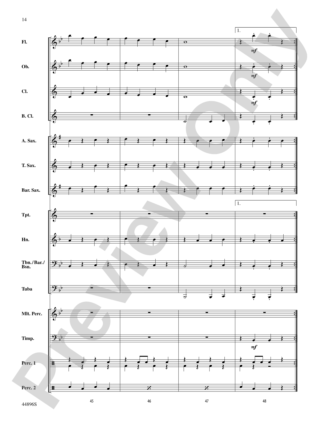 Promenade: Concert Band Conductor Score & Parts