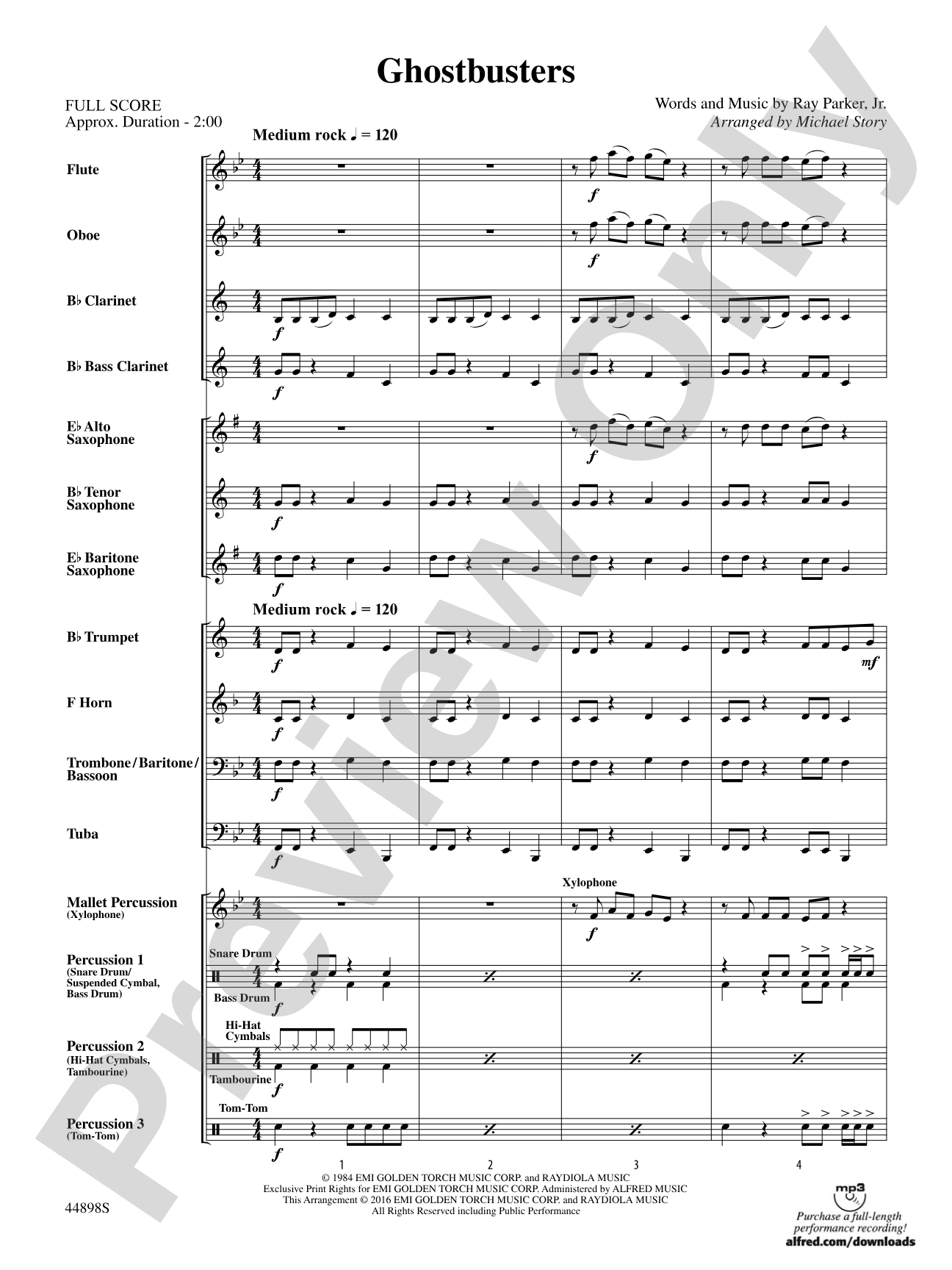 Ghostbusters (from Ghostbusters): Score