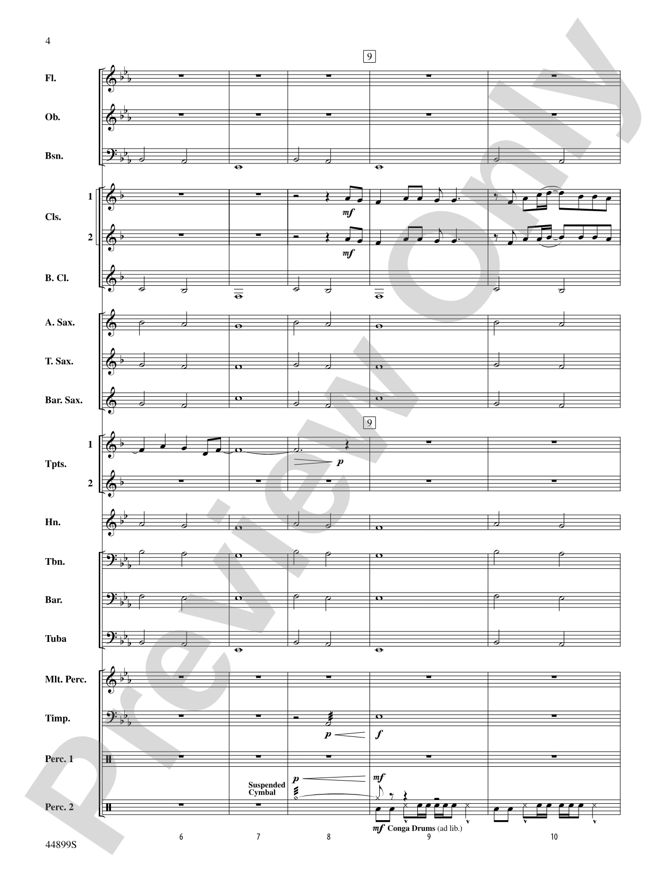 Cheerleader: Concert Band Conductor Score & Parts