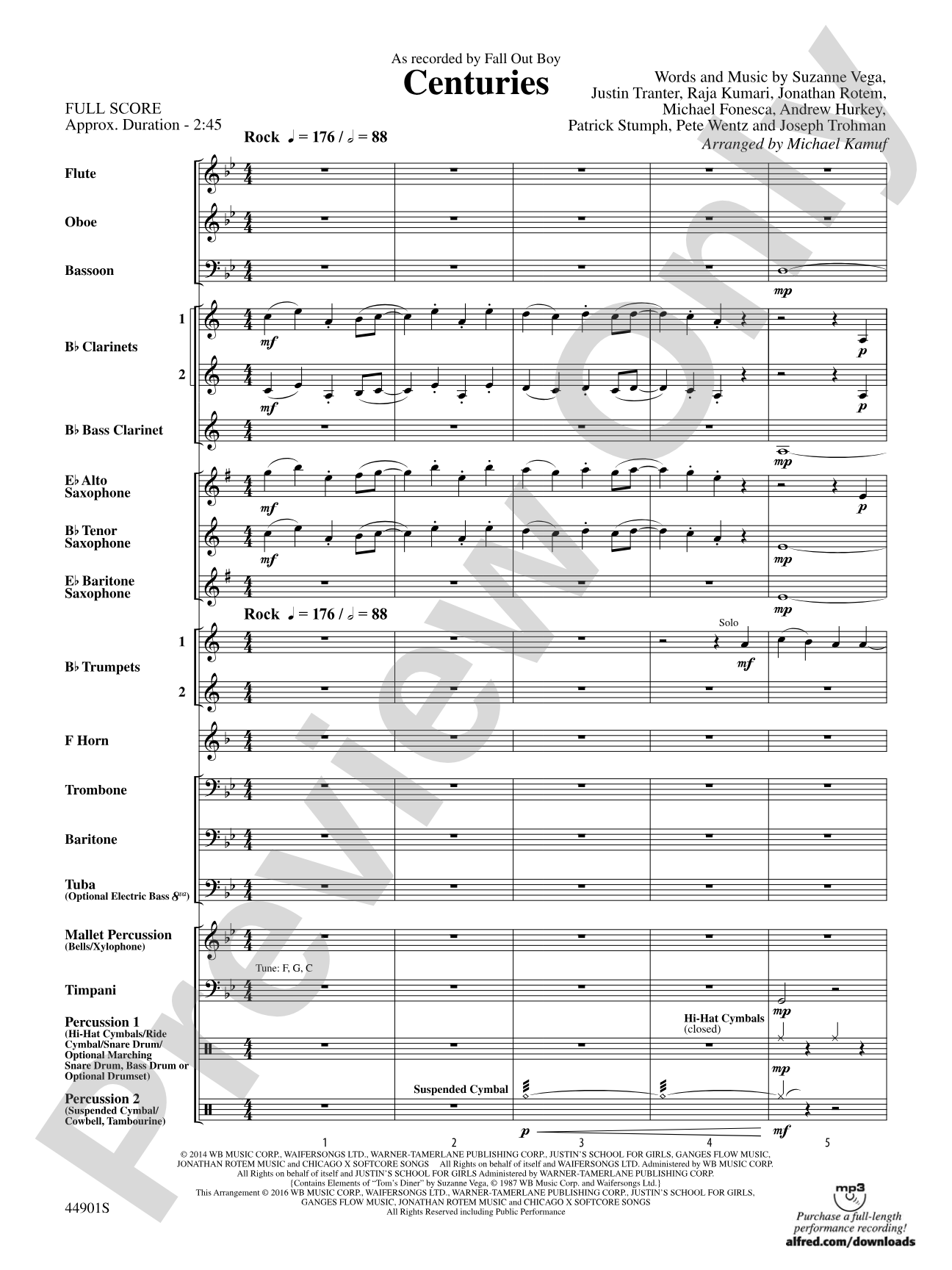 Centuries: Concert Band Conductor Score & Parts