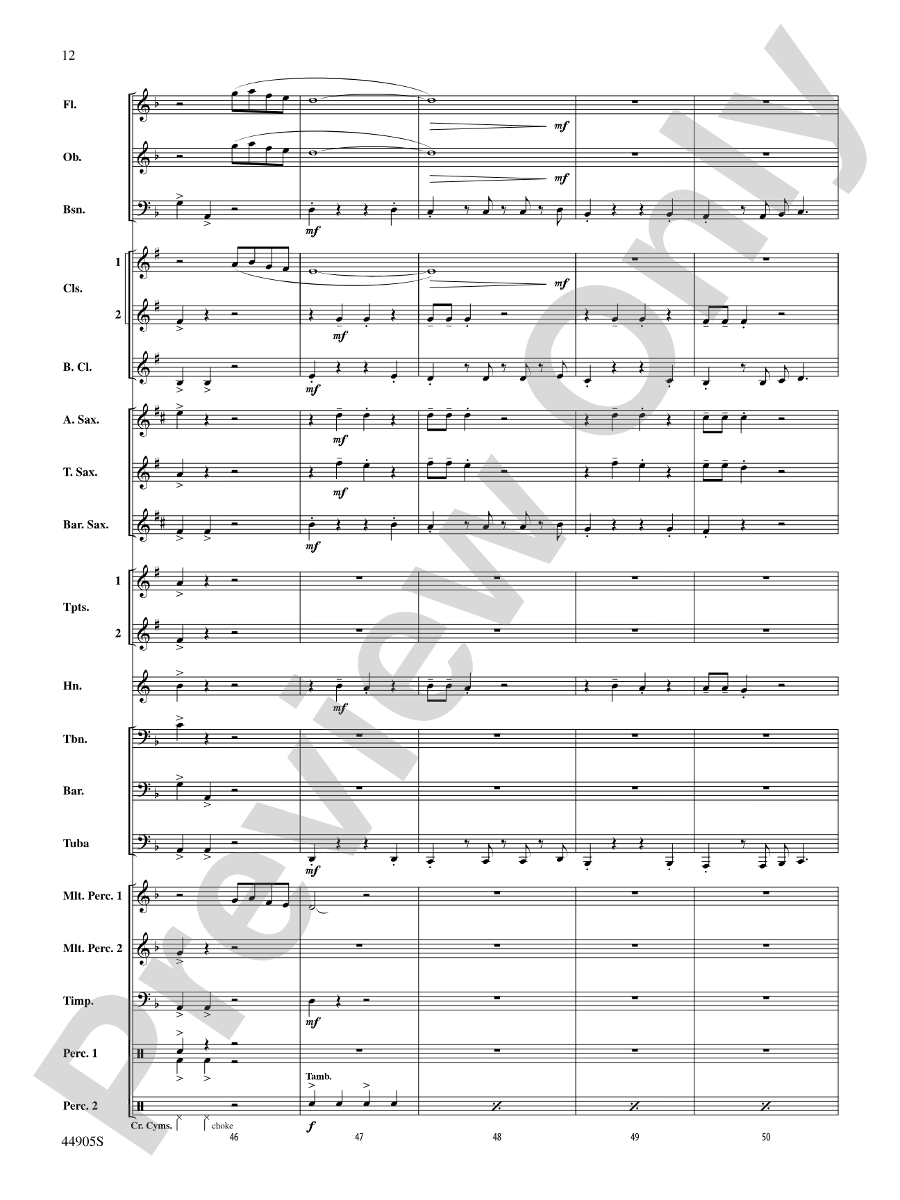Allegory: Concert Band Conductor Score & Parts