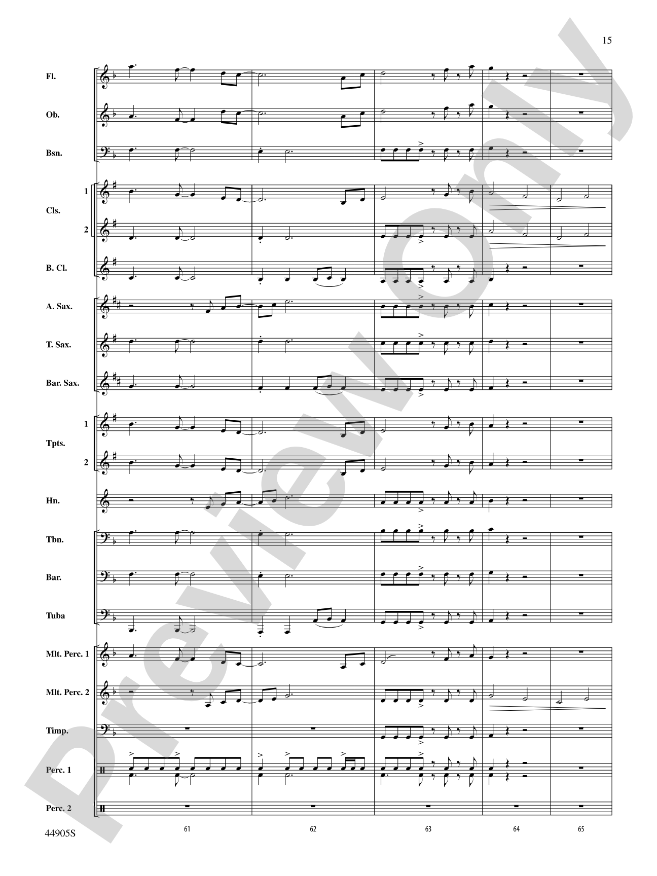 Allegory: Concert Band Conductor Score & Parts