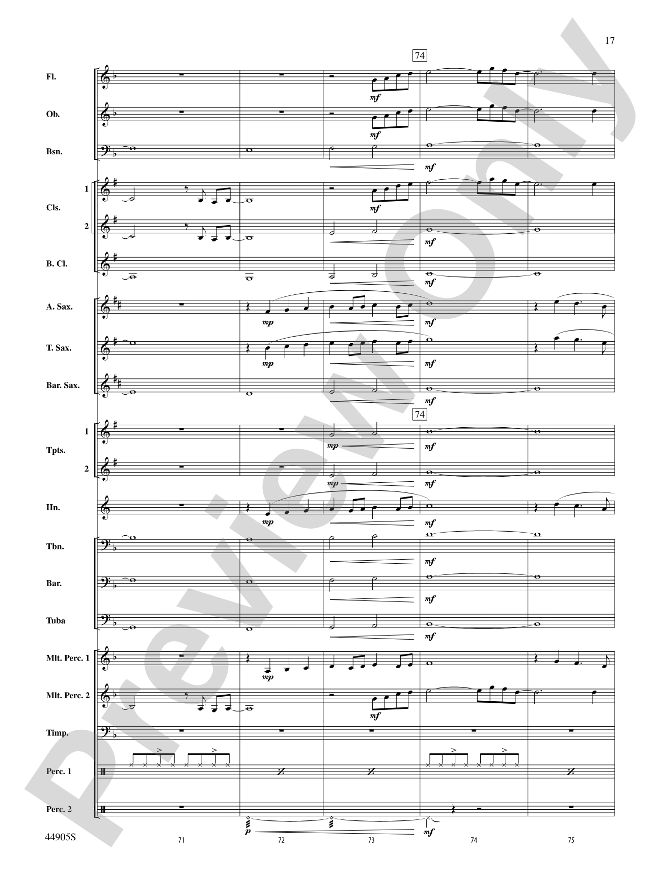 Allegory: Concert Band Conductor Score & Parts
