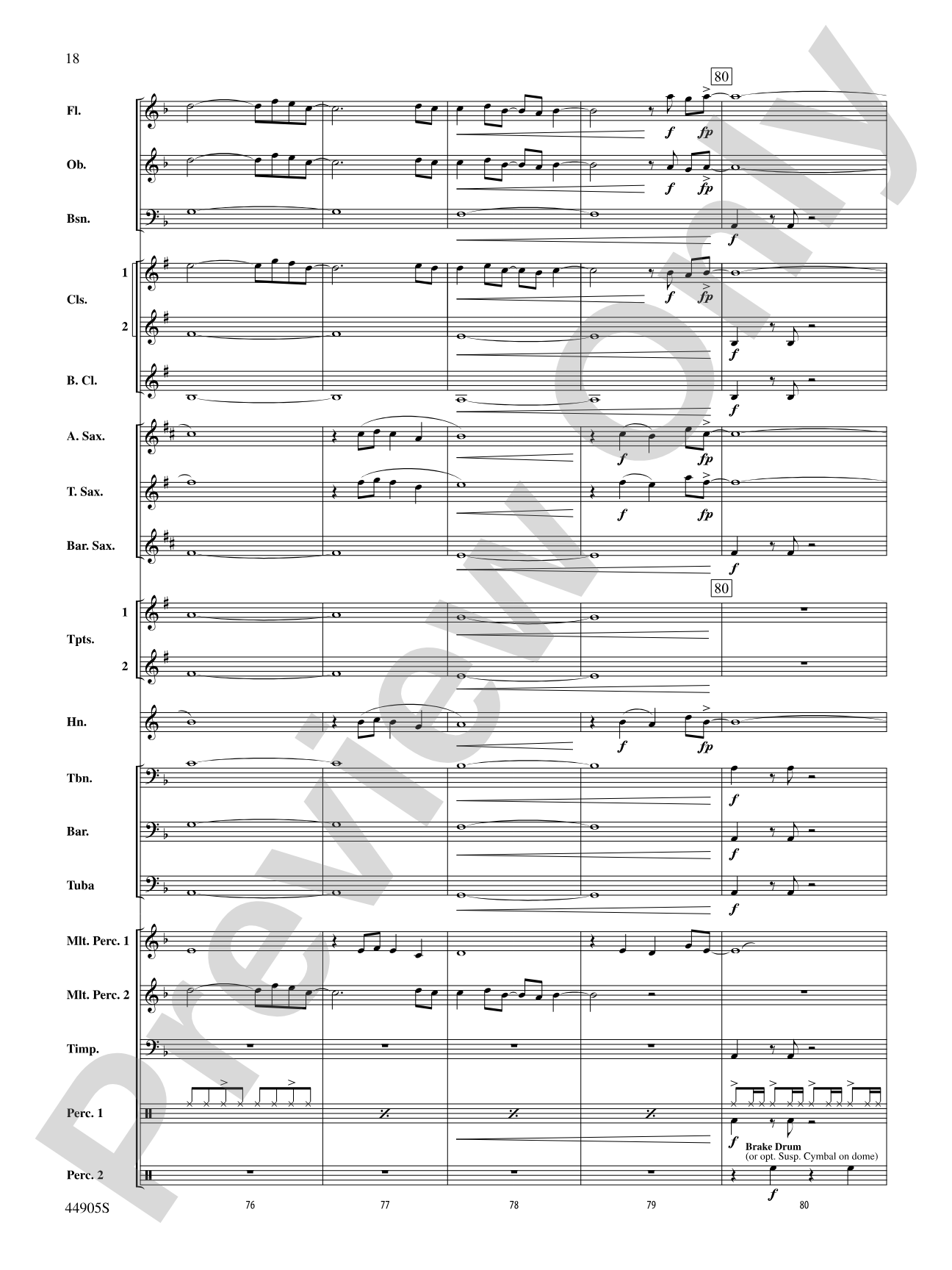 Allegory: Concert Band Conductor Score & Parts