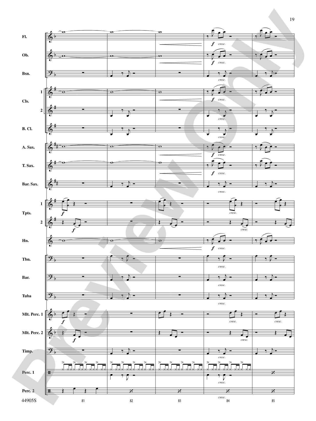 Allegory: Concert Band Conductor Score & Parts