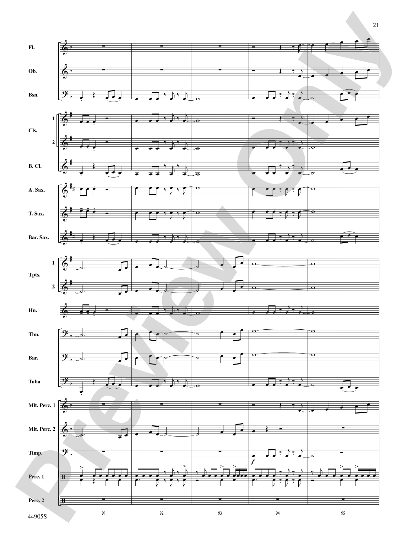 Allegory: Concert Band Conductor Score & Parts
