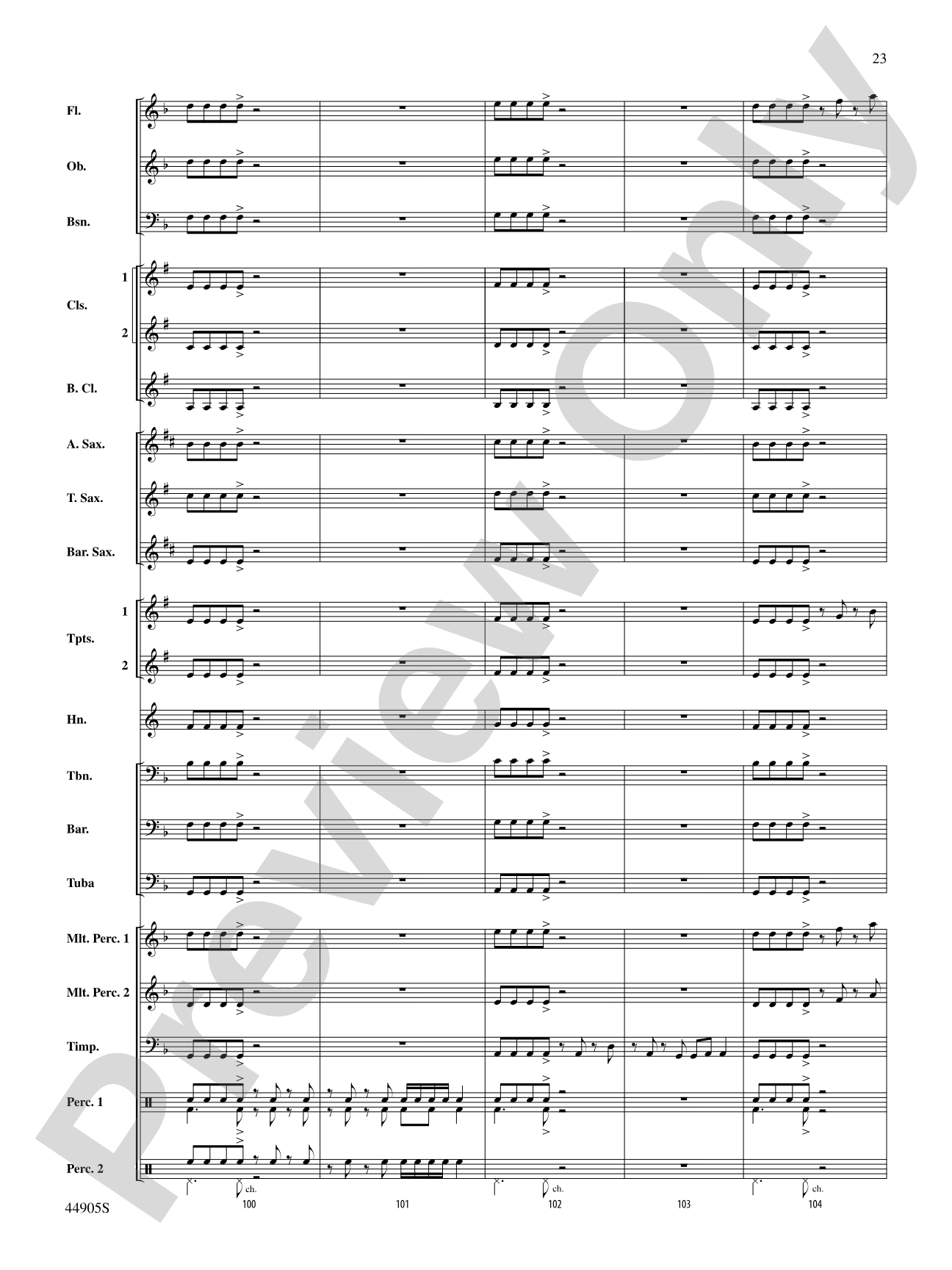 Allegory: Concert Band Conductor Score & Parts