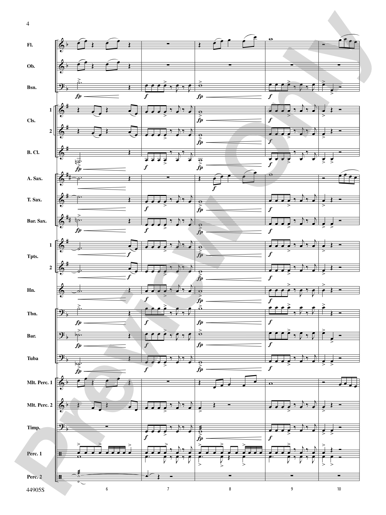 Allegory: Concert Band Conductor Score & Parts