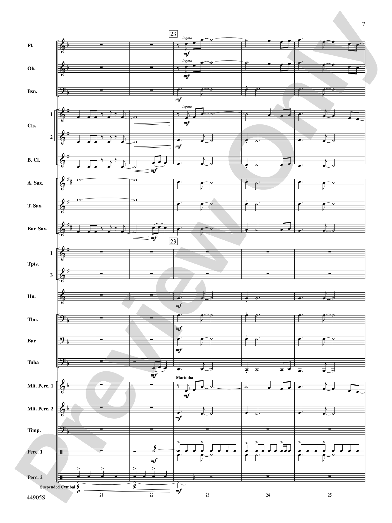 Allegory: Concert Band Conductor Score & Parts