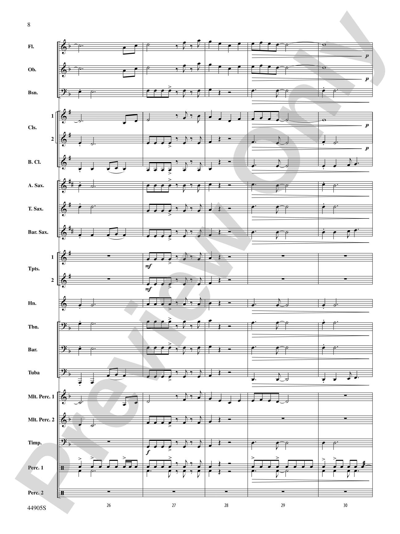Allegory: Concert Band Conductor Score & Parts