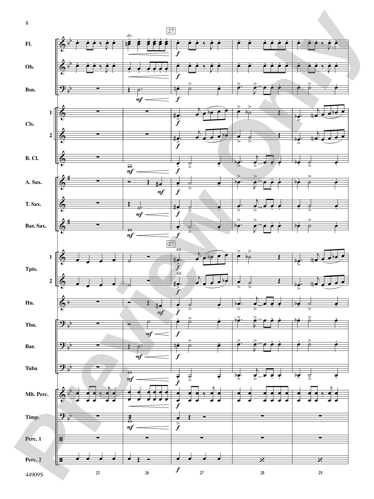 The Running of the Bulls: Concert Band Conductor Score & Parts