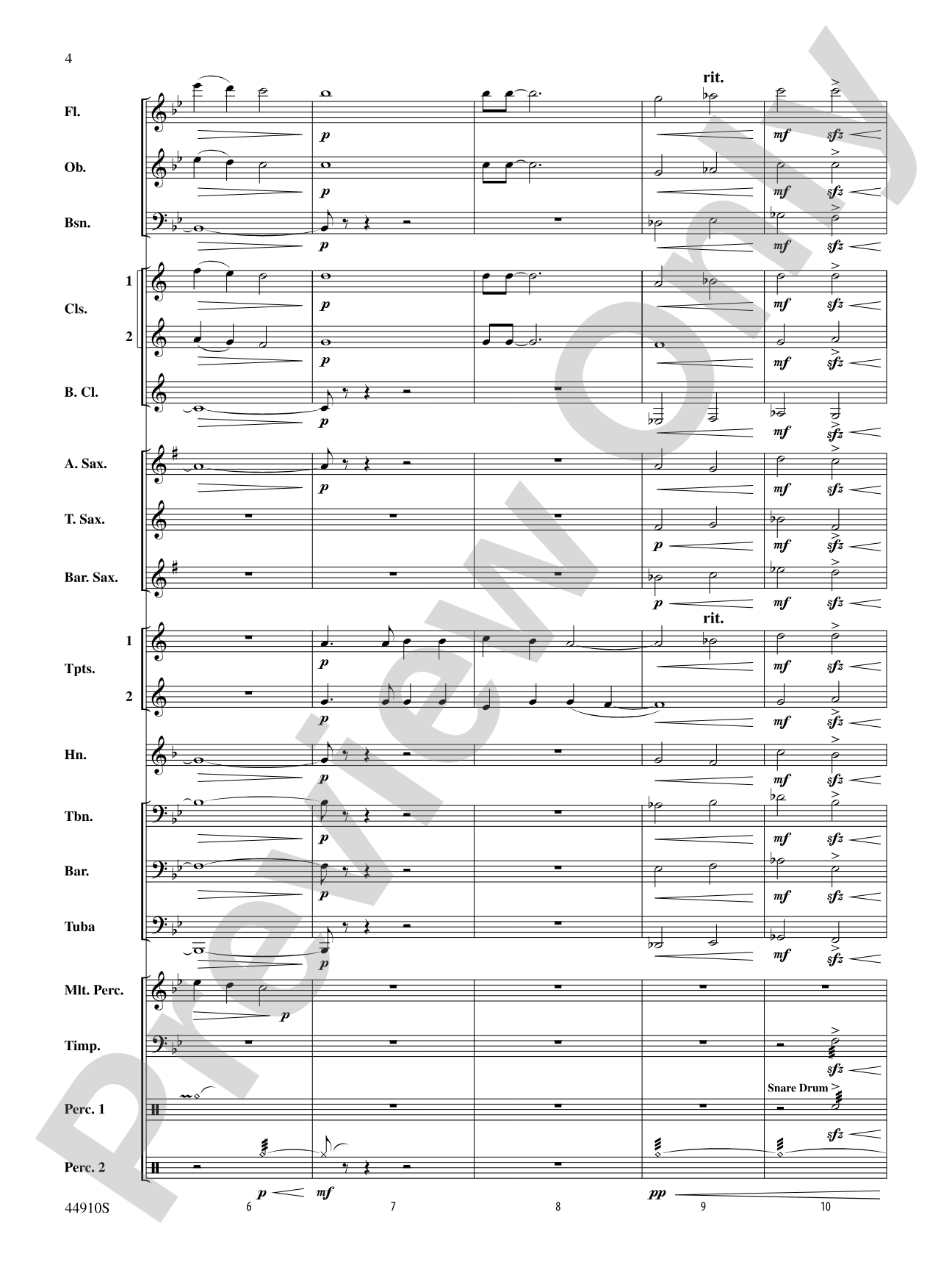 Autumn Roads: Concert Band Conductor Score & Parts