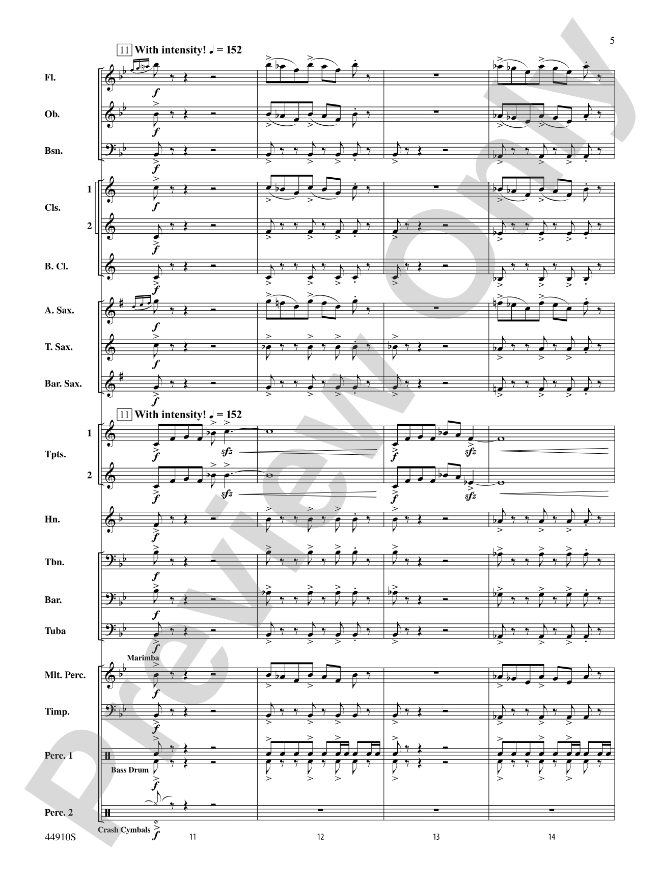 Autumn Roads: Concert Band Conductor Score & Parts