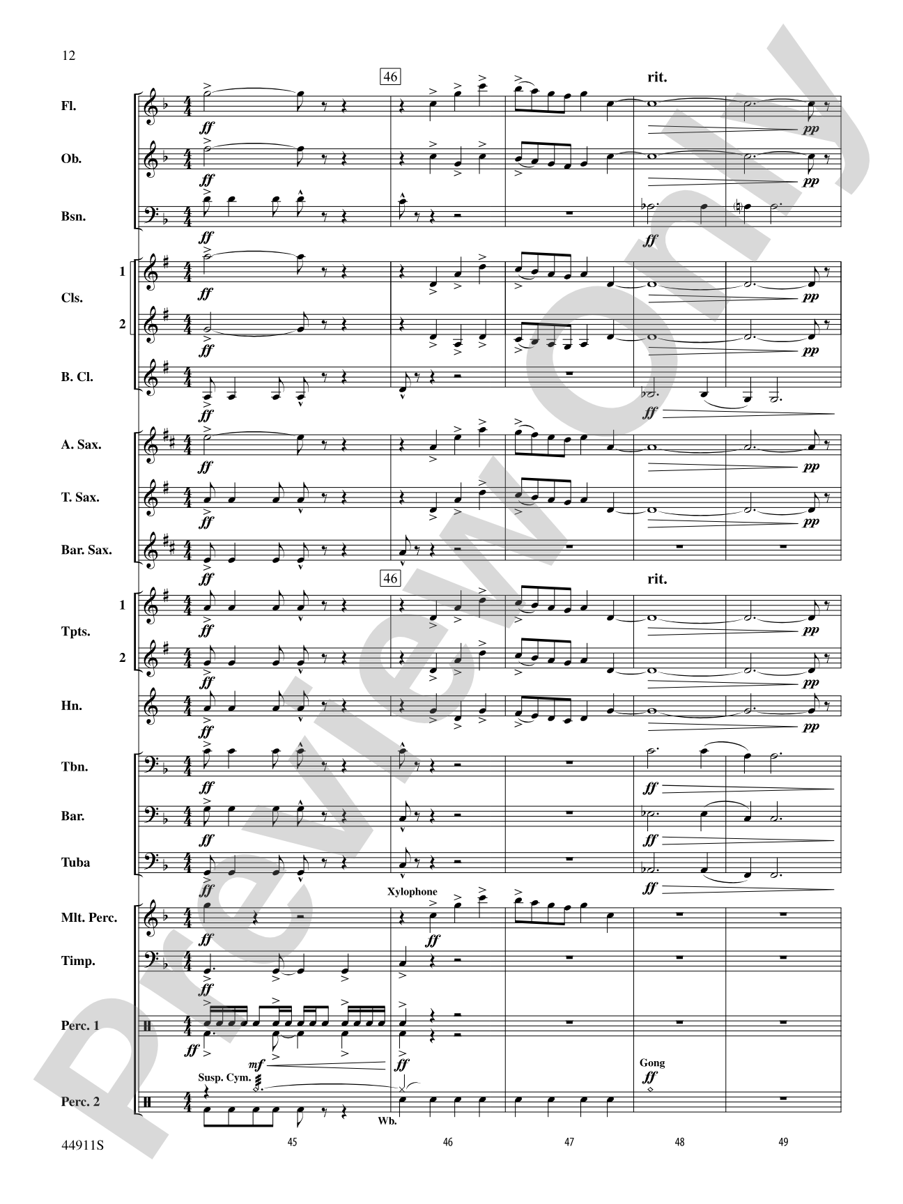 They Walked in the Valley of Fire: Concert Band Conductor Score & Parts