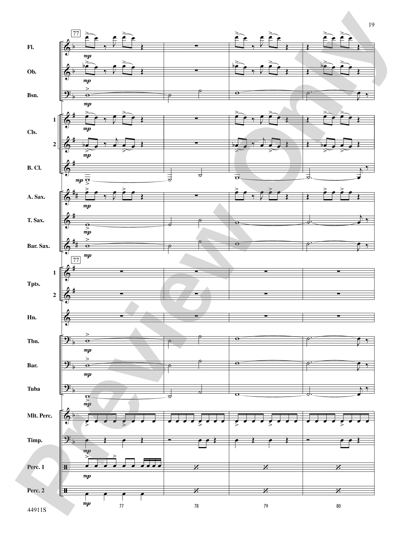They Walked in the Valley of Fire: Concert Band Conductor Score & Parts