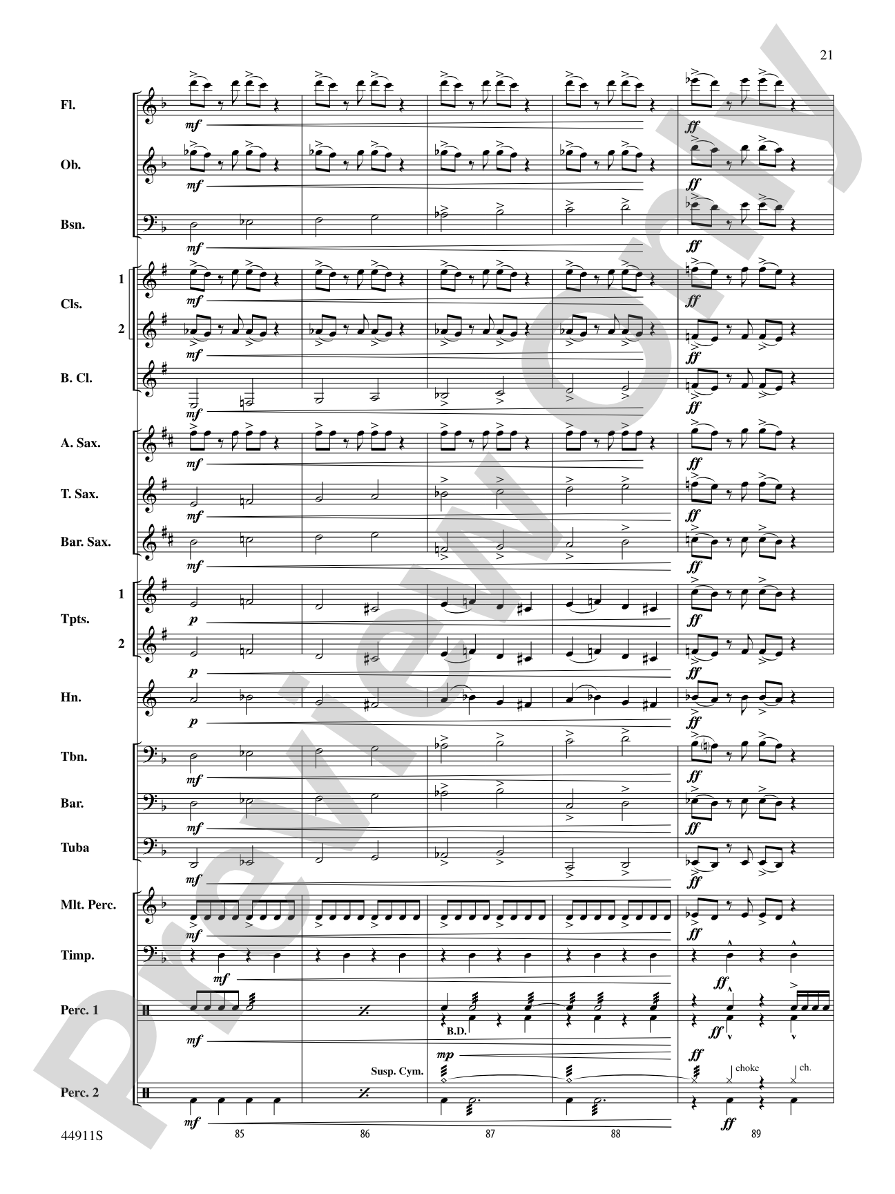 They Walked in the Valley of Fire: Concert Band Conductor Score & Parts