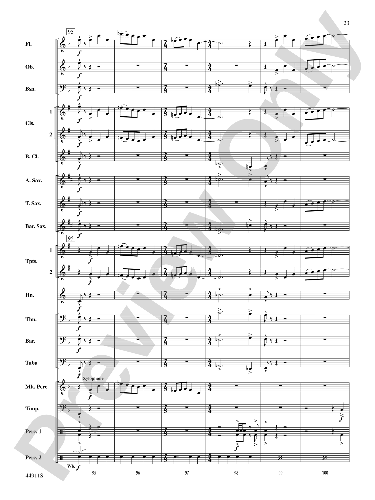 They Walked in the Valley of Fire: Concert Band Conductor Score & Parts