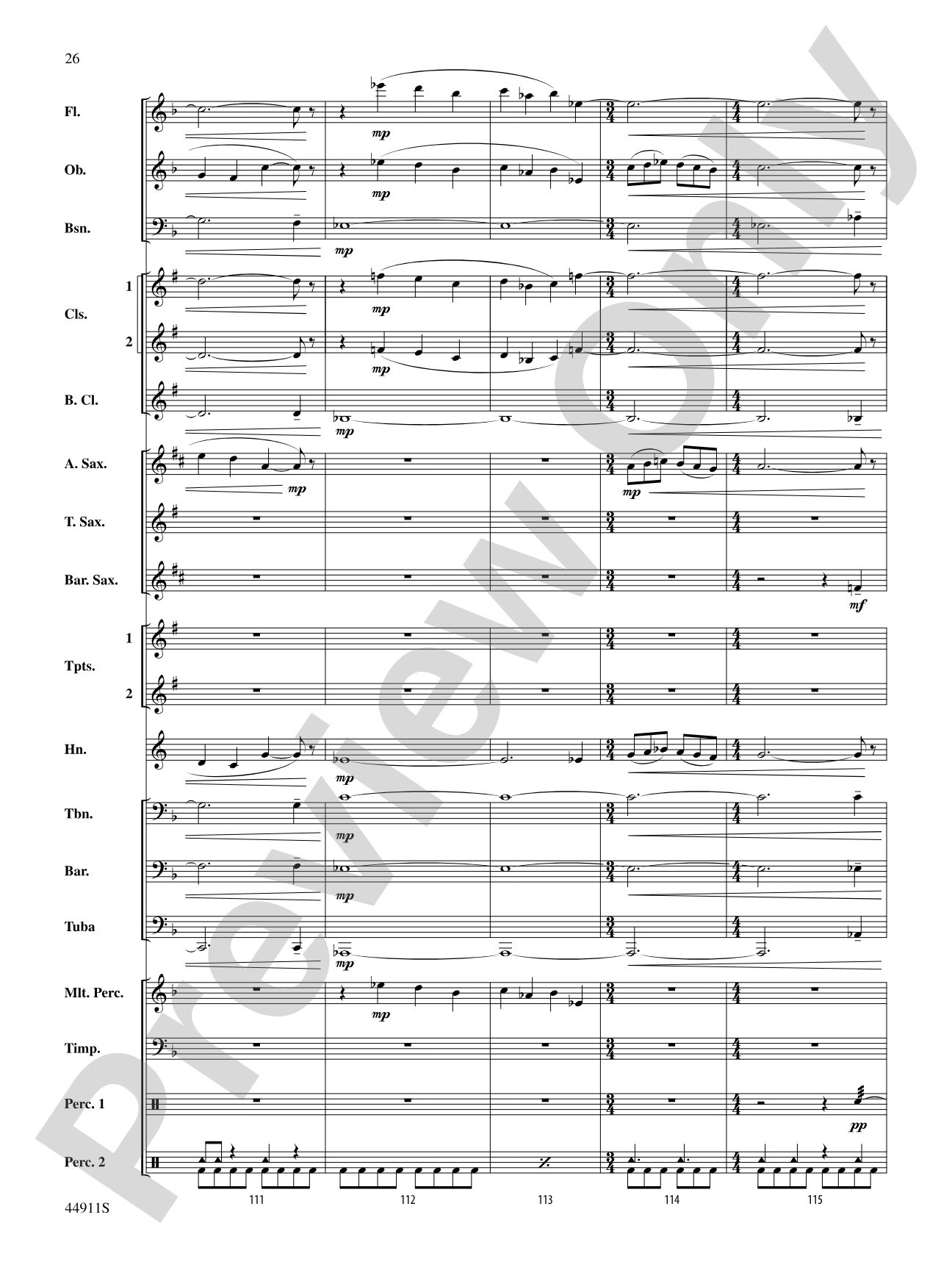 They Walked in the Valley of Fire: Concert Band Conductor Score & Parts
