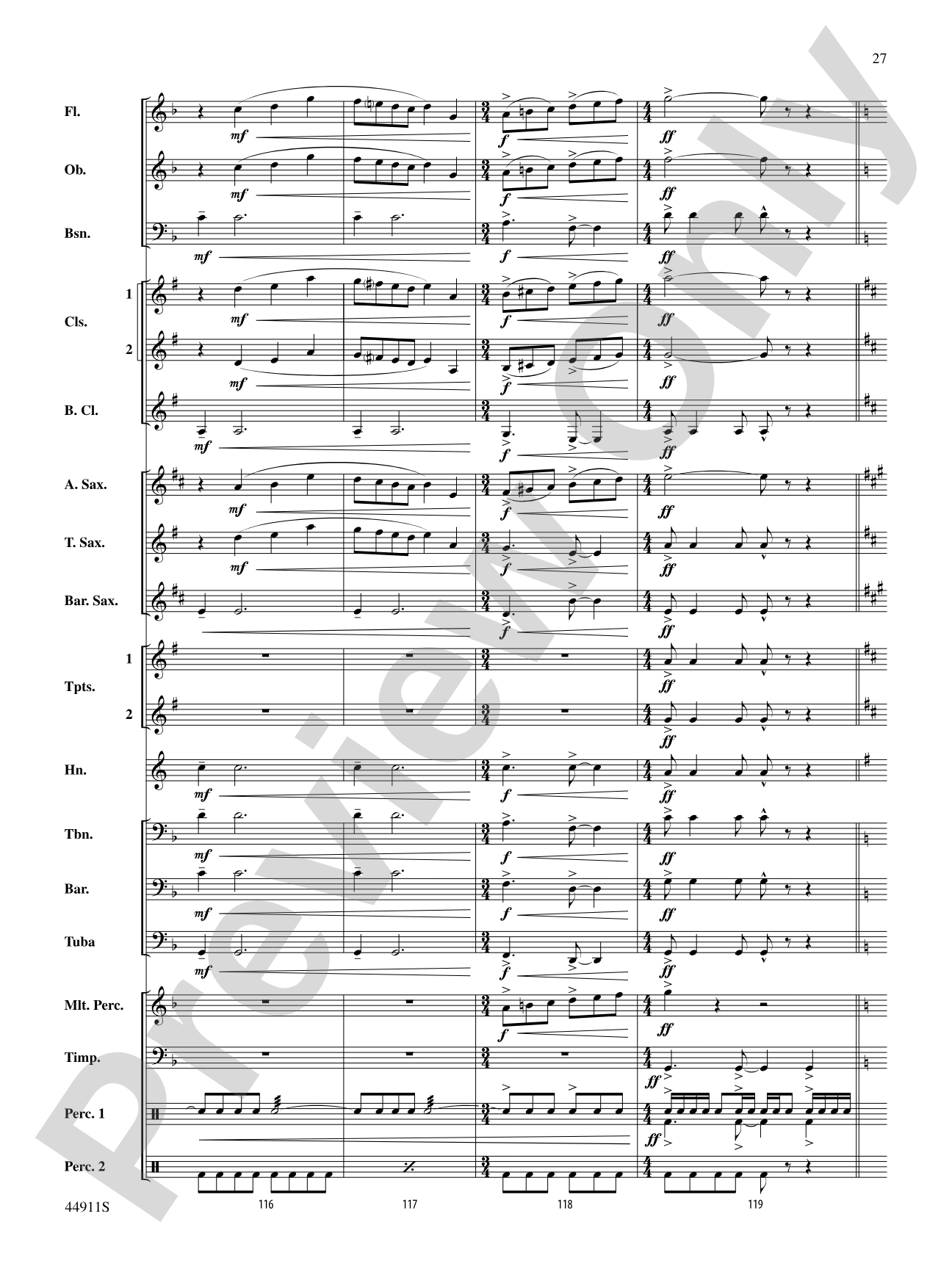 They Walked in the Valley of Fire: Concert Band Conductor Score & Parts