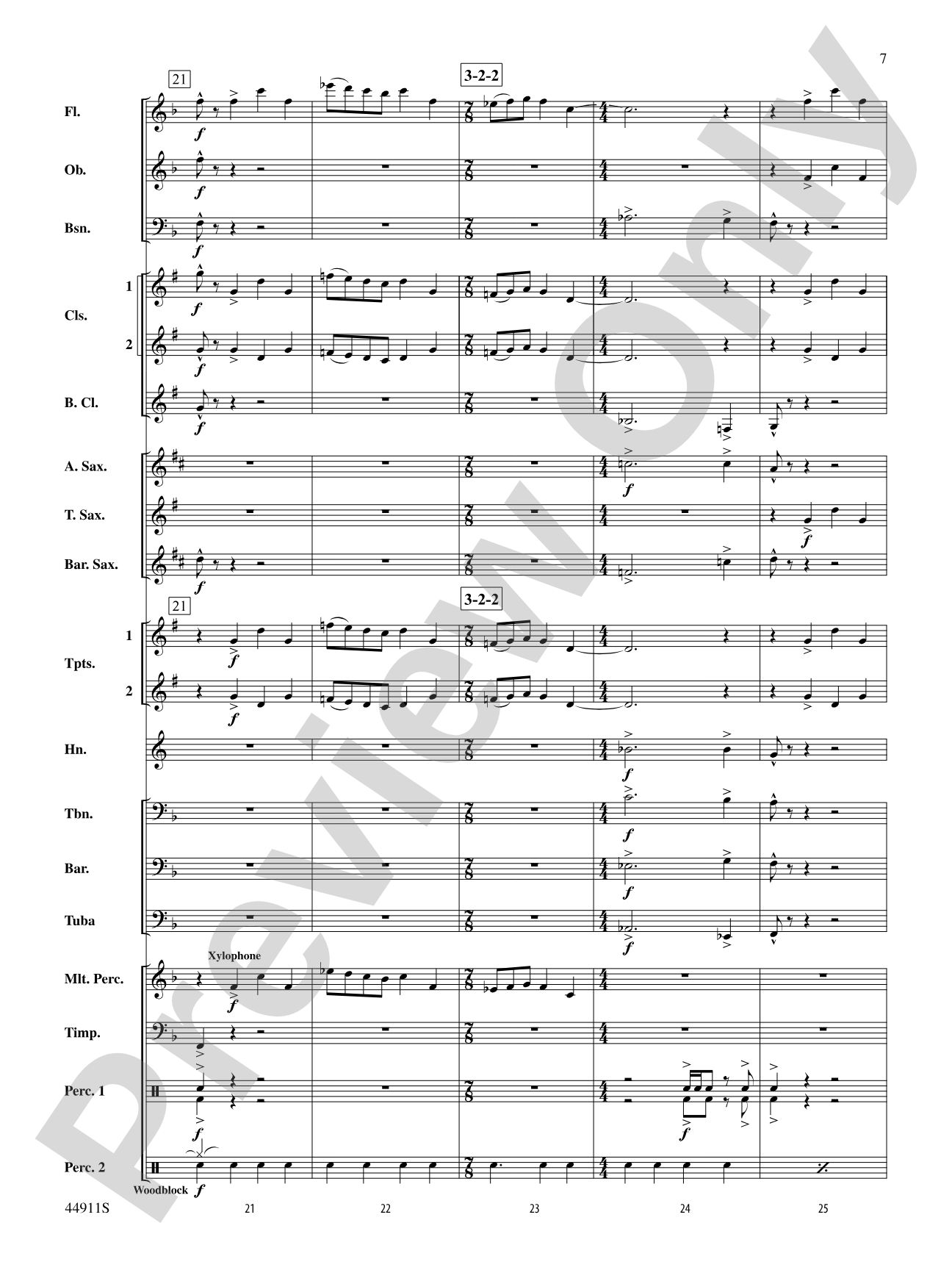 They Walked in the Valley of Fire: Concert Band Conductor Score & Parts