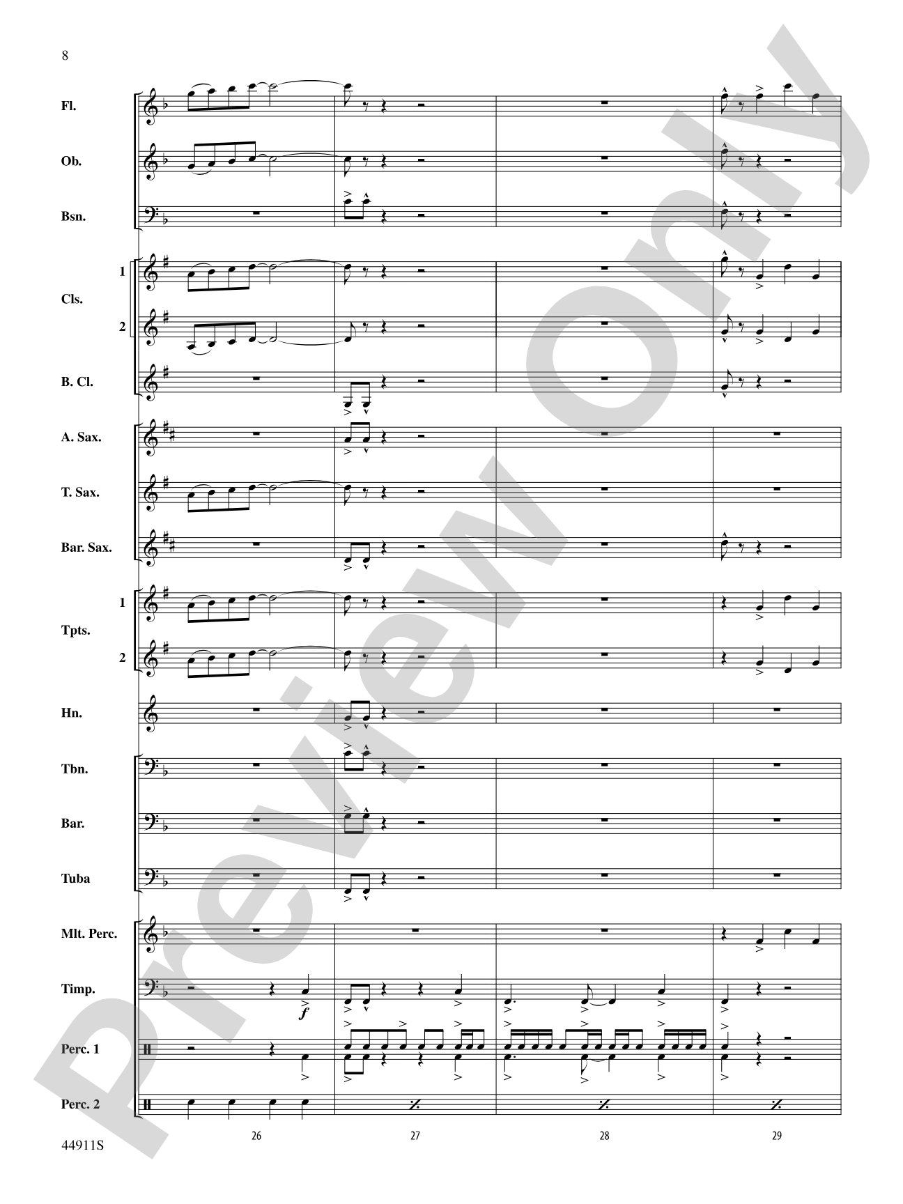 They Walked in the Valley of Fire: Concert Band Conductor Score & Parts