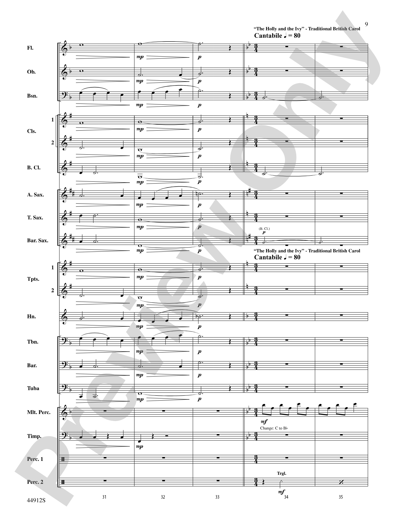 A Yuletide Holiday: Concert Band Conductor Score & Parts
