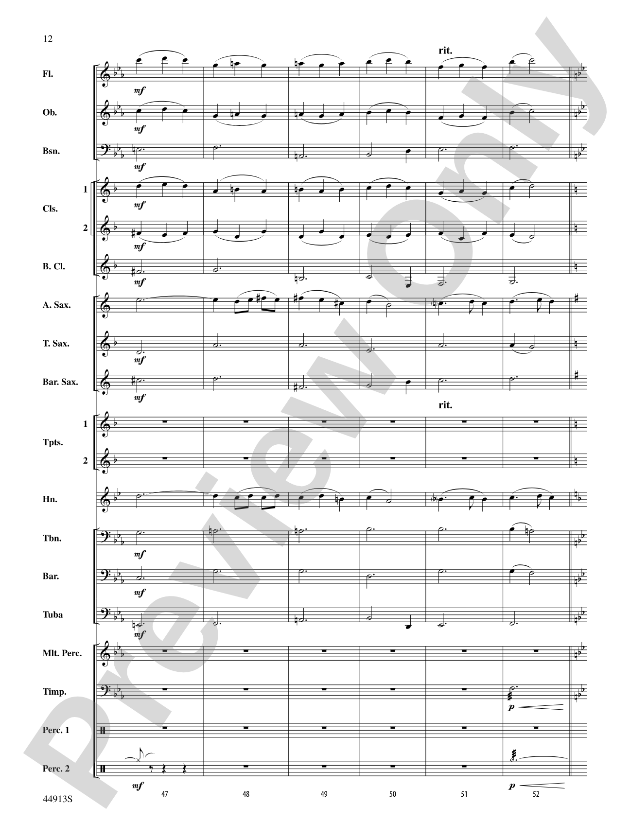 Midnight Carols: Concert Band Conductor Score & Parts
