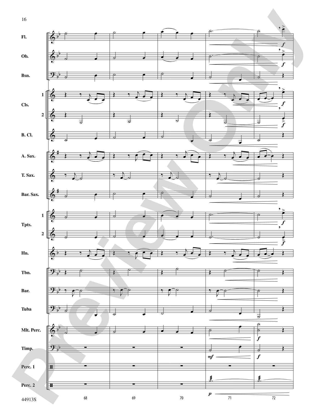 Midnight Carols: Concert Band Conductor Score & Parts