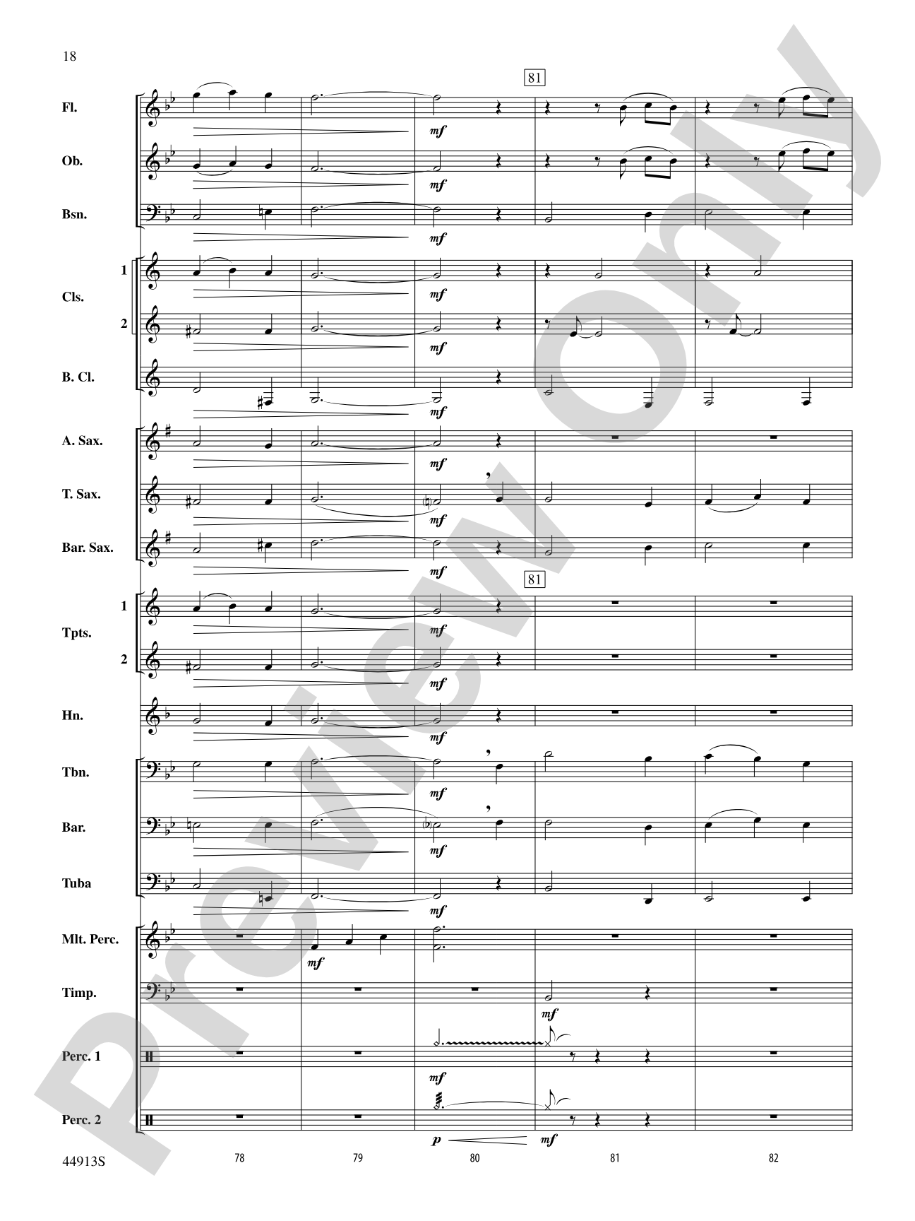 Midnight Carols: Concert Band Conductor Score & Parts