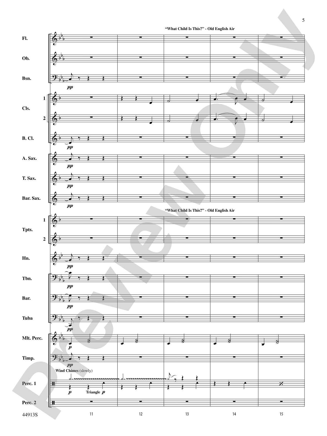Midnight Carols: Concert Band Conductor Score & Parts
