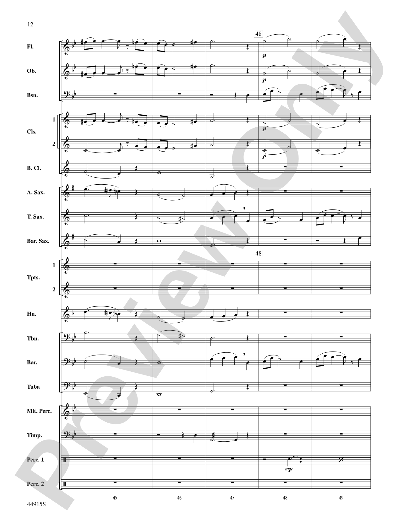 Transylvanian Lullaby: Concert Band Conductor Score & Parts