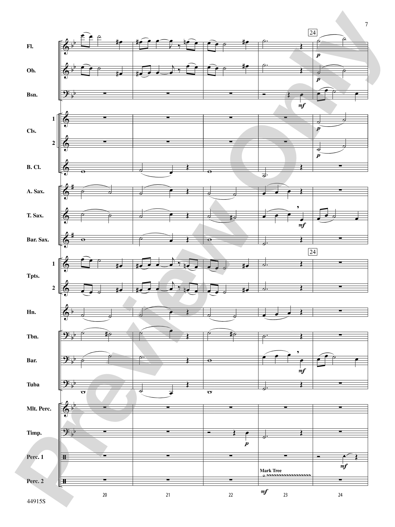 Transylvanian Lullaby: Concert Band Conductor Score & Parts