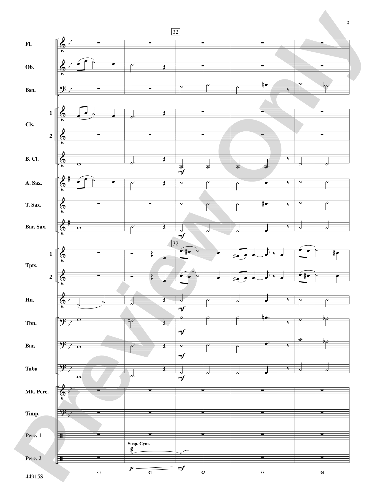 Transylvanian Lullaby: Concert Band Conductor Score & Parts